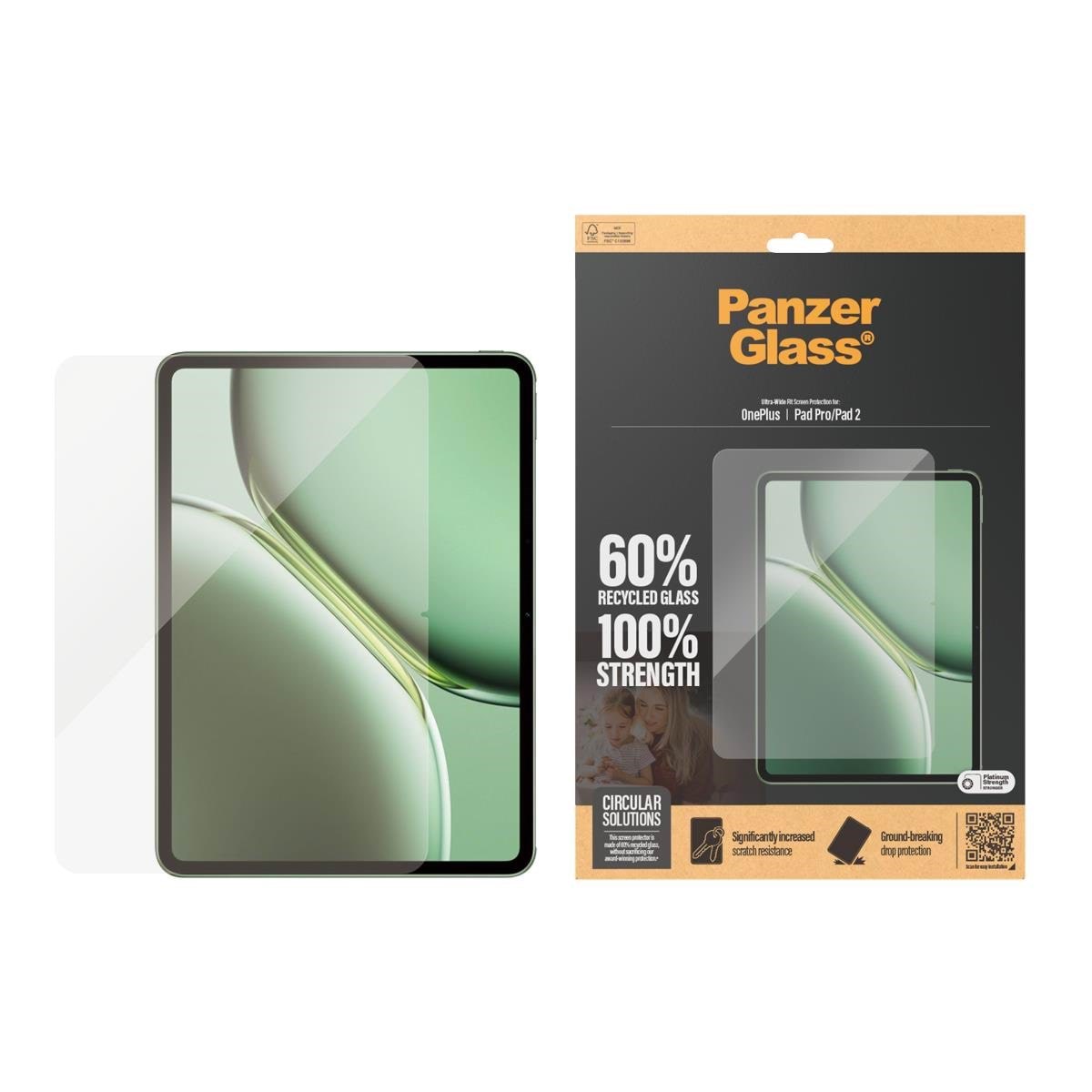 Panzerglass Screen Protector Oneplus Pad 2 | Ultra-wide Fit - Tablets Anderes Zubehoer Panzer7037