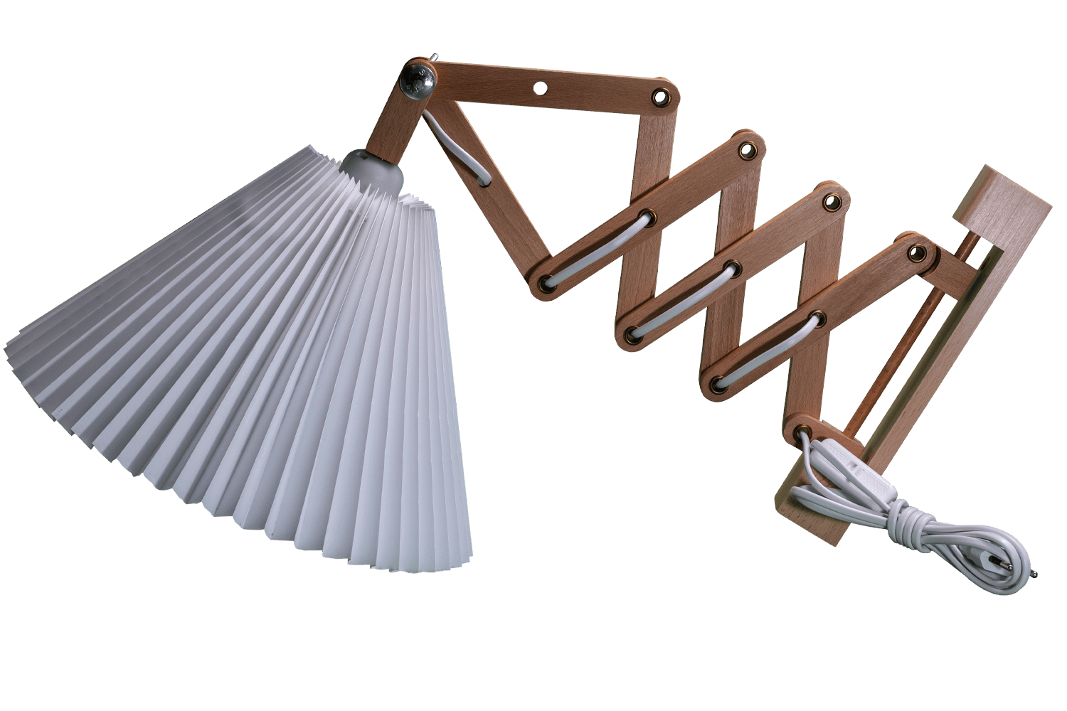 Alpe Design Danish Designed Beech Wood Accordion Wall Lamp - Lampen