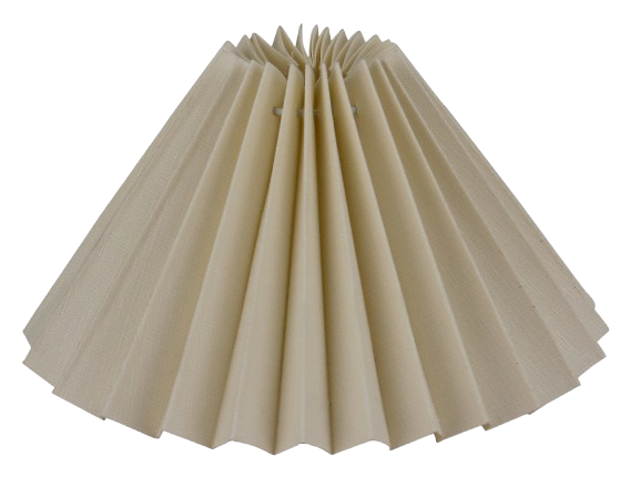 Alpe Design Plissierter Lampenschirm Aus Cremefarbenem Leinen 15 cm