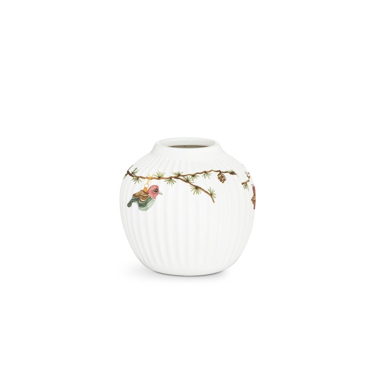 Kähler - Hammershøi Christmas Vase 13 cm - White With Deko (693209) - Einrichtung