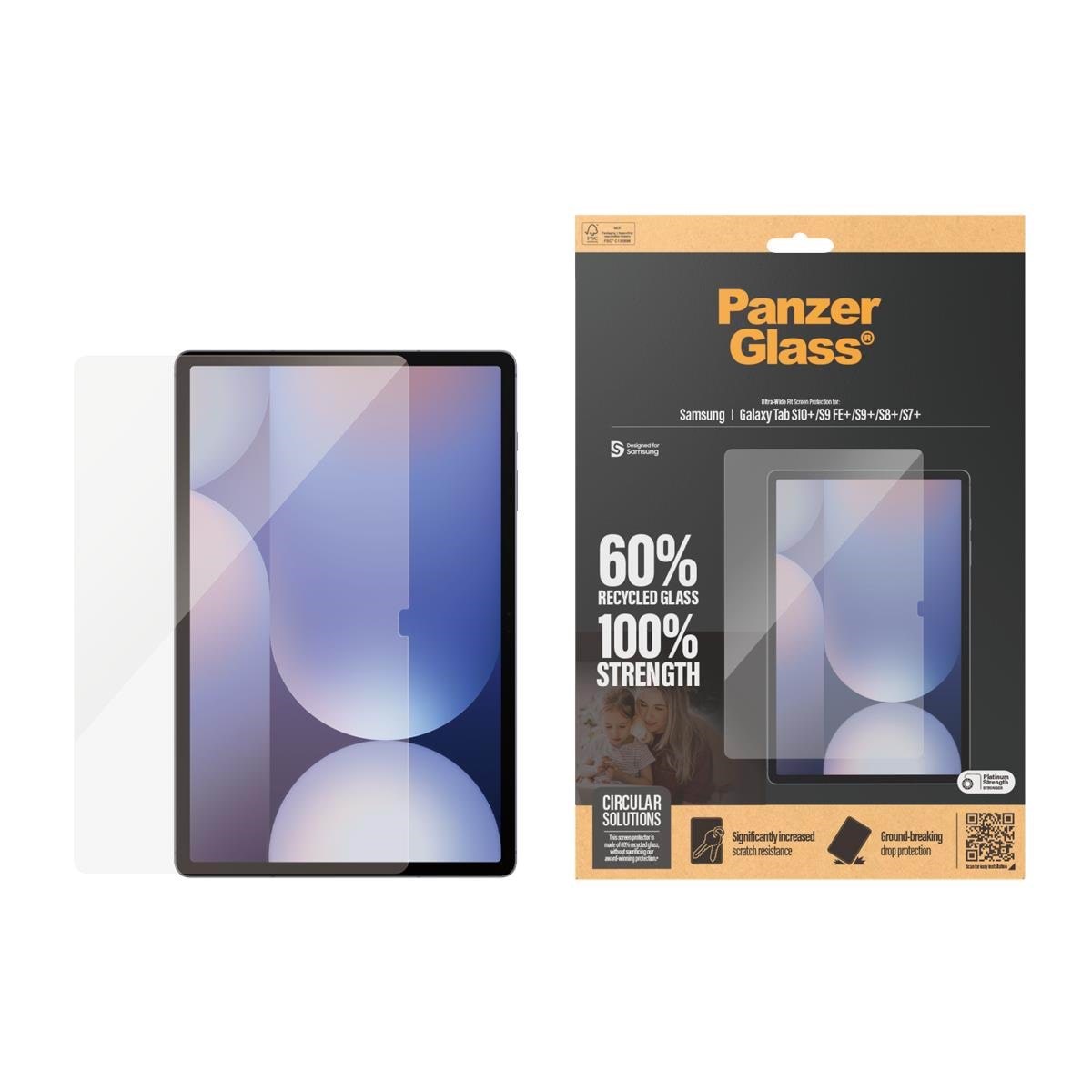 Panzerglass Screen Protector Samsung Galaxy Tab S7+/S8+/S9+/S9 FE+/S10+ - Tablets Anderes Zubehoer