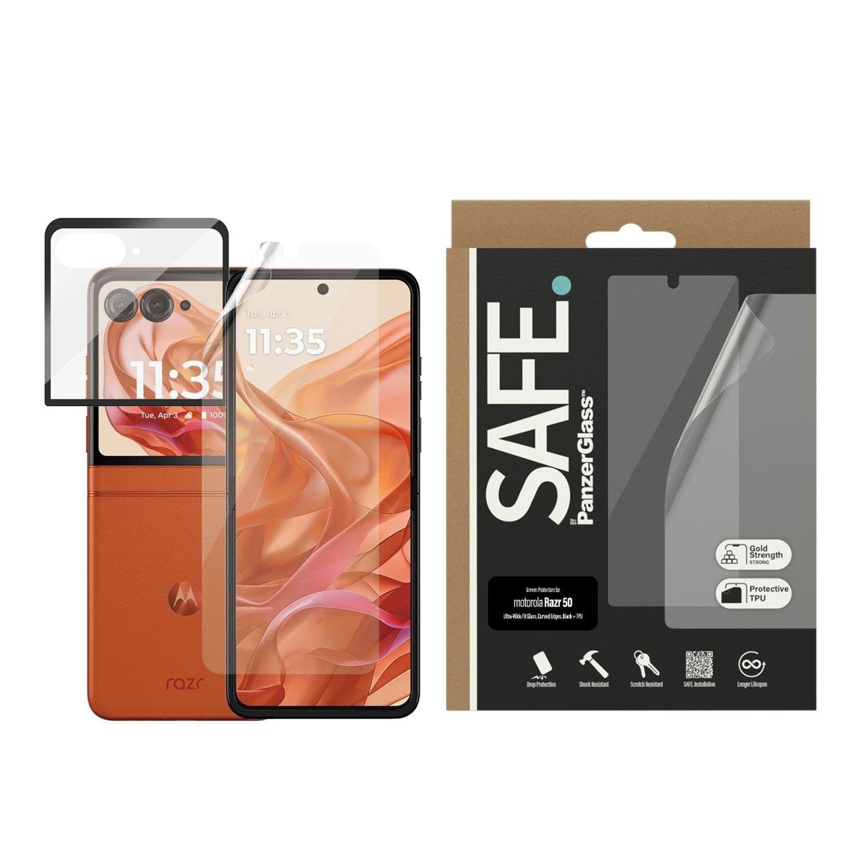 Safe by Panzerglass Screen Protector Motorola Razr 50 | Glass & Film - Handys Schutzfolie