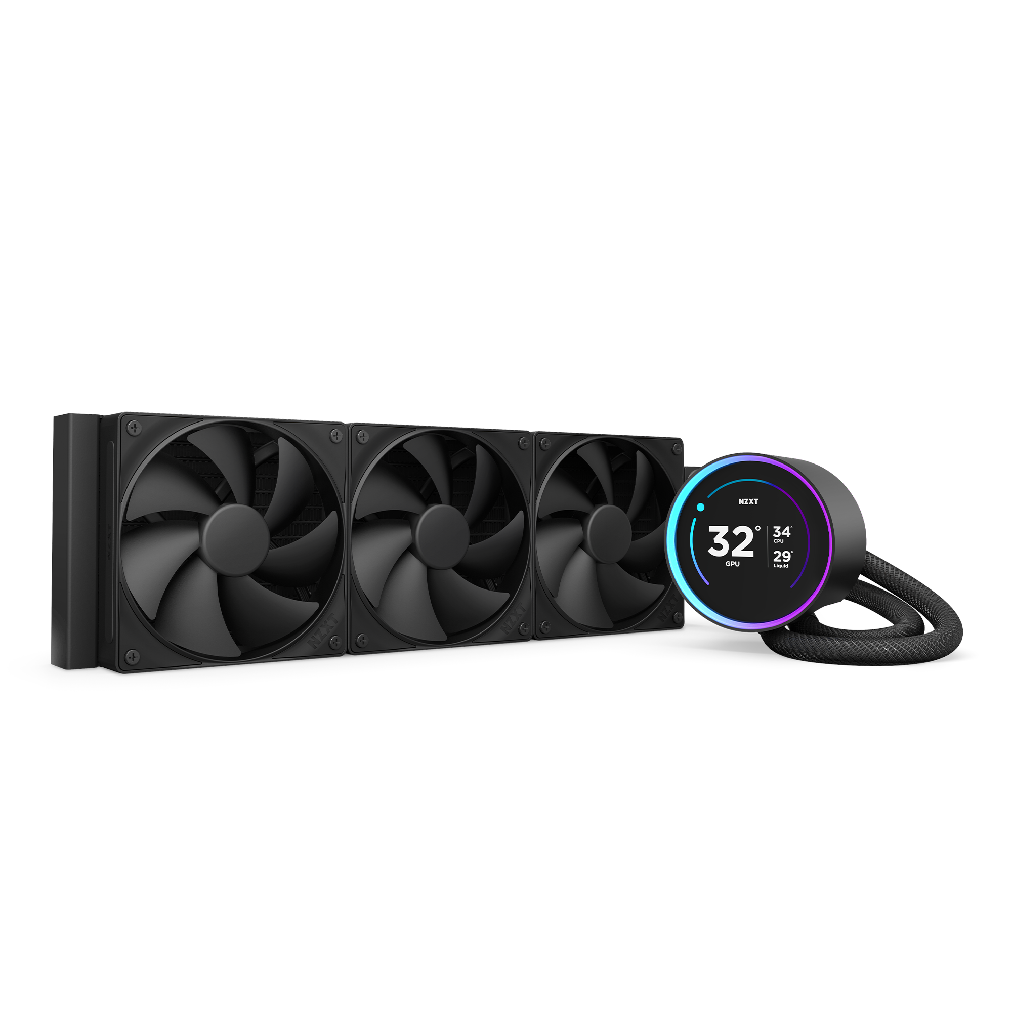 Nzxt Kraken Elite V2 360 (2024) - Schwarz - Cpu-wasserkühlung - Max 30 Dba - Cpu Kuehler Rl-kn36e-b2