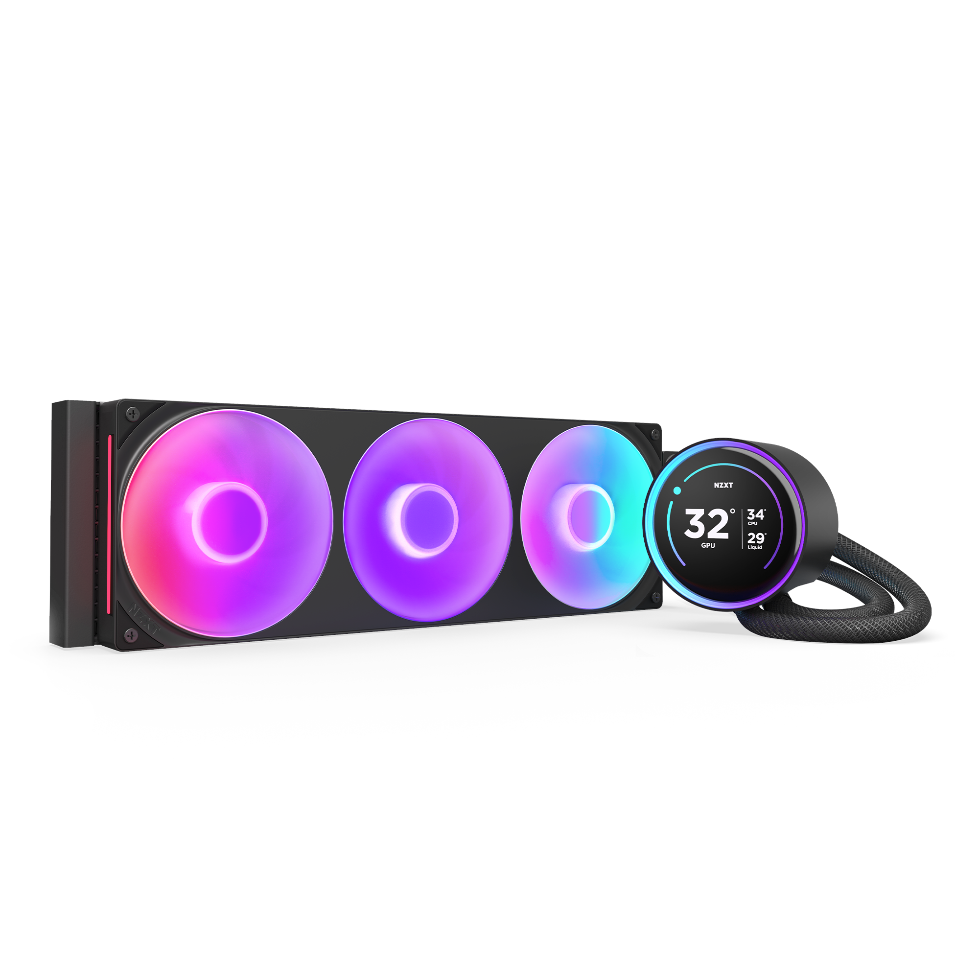 Nzxt Kraken Elite Rgb V2 360 (2024) - Schwarz Mit Rgb-licht - Cpu-wasserkühlung - Max 30 Dba - Cpu Kuehler