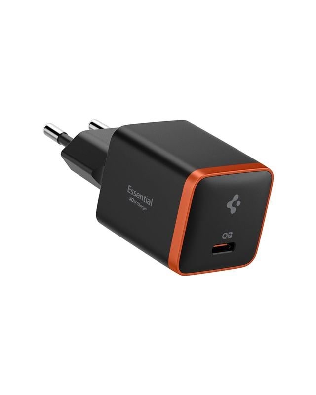 Spigen Essential 30w Wall Charger Ee301eu - Black - Handys Adapter Und Ladegeraete Ach08448