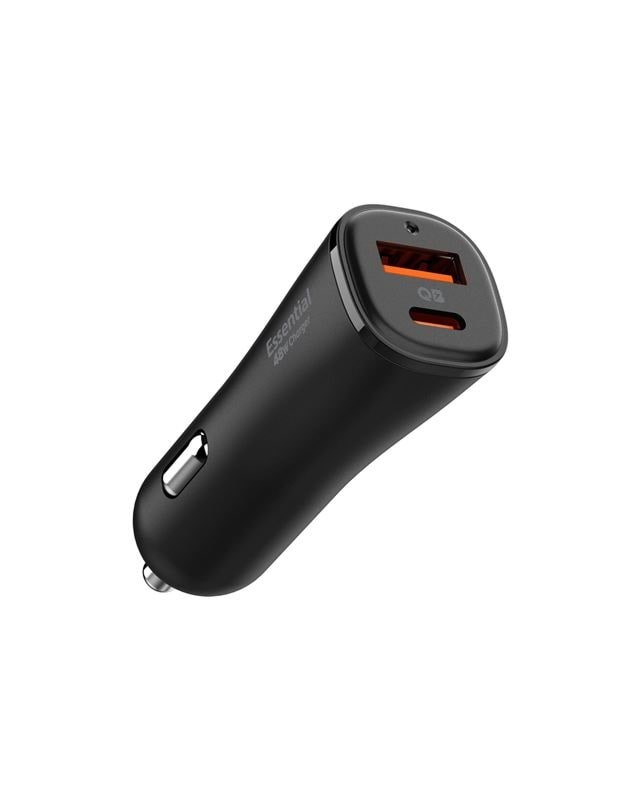 Spigen Essential 48w Car Charger Ev482 - Black - Handys Adapter Und Ladegeraete Acp08447