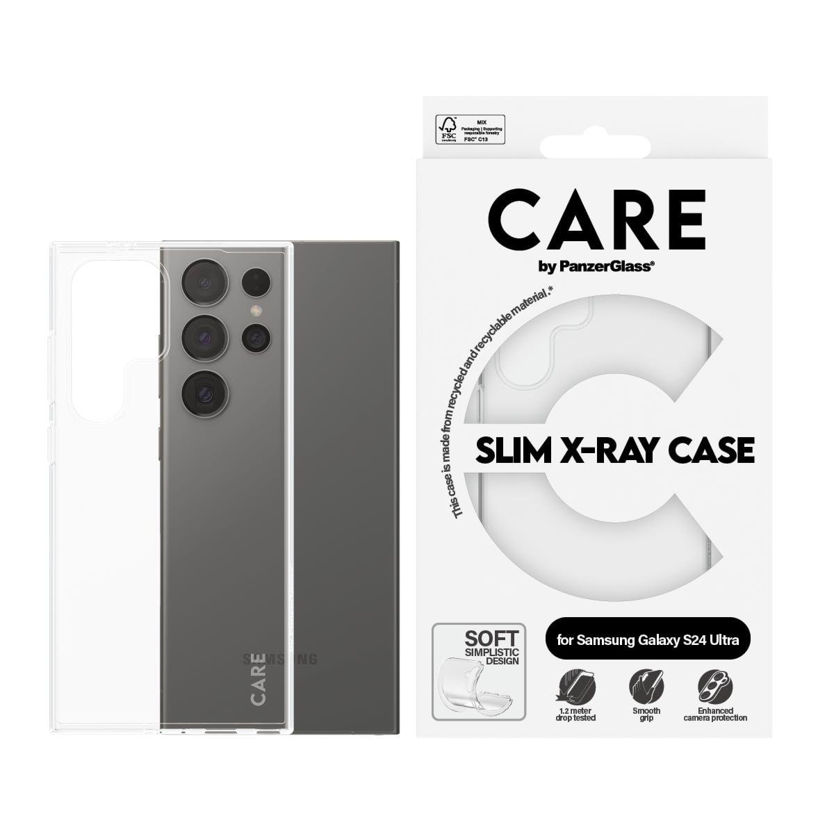 Care by Panzerglass Fashionable Case Transparent X-ray Soft Basic Samsung Galaxy S24 Ultra - Handys Cover Cases Panzer1962