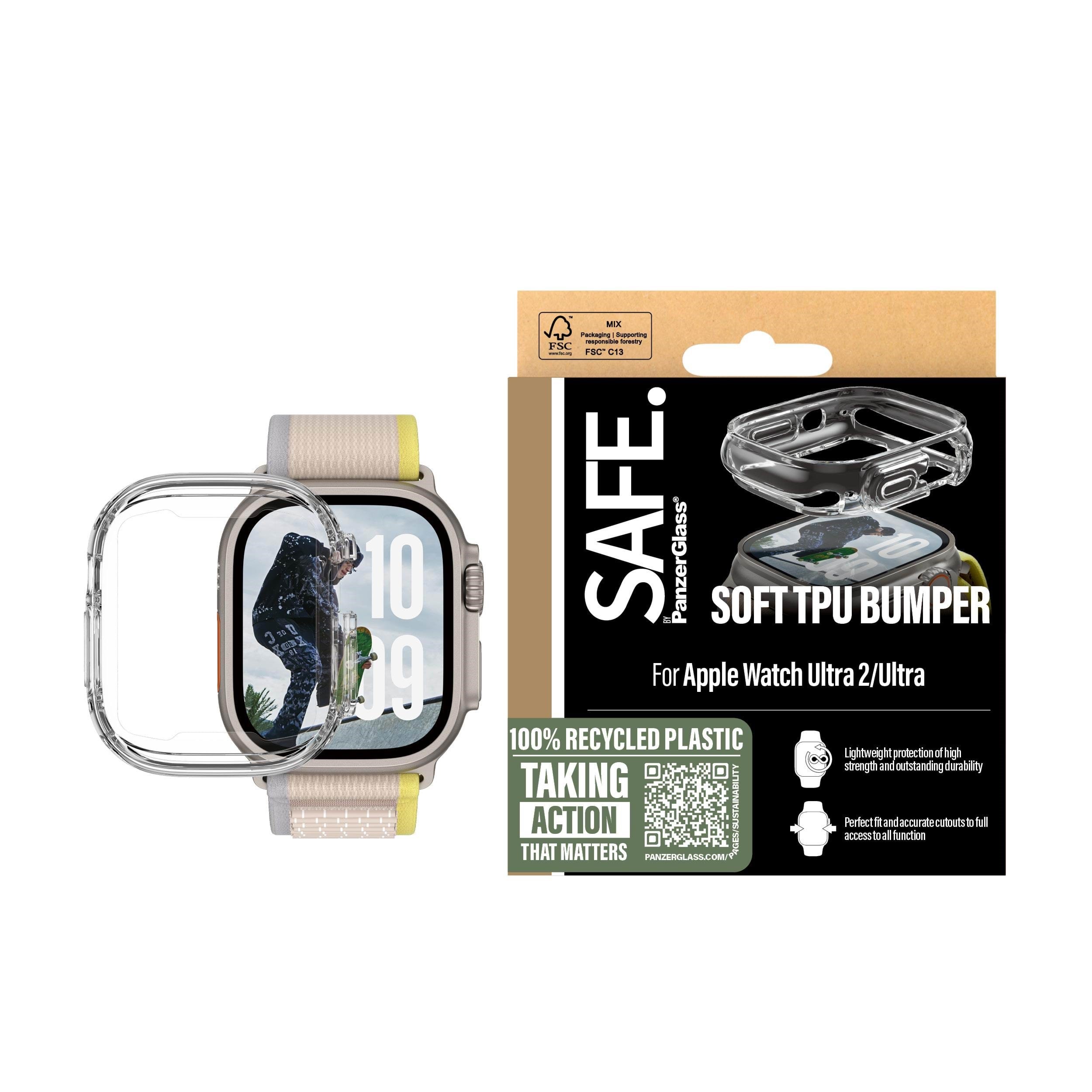 Safe by Panzerglass Tpu Bumper Transparent Apple Watch Ultra 2 - Smartwatch Accessories Safe95908