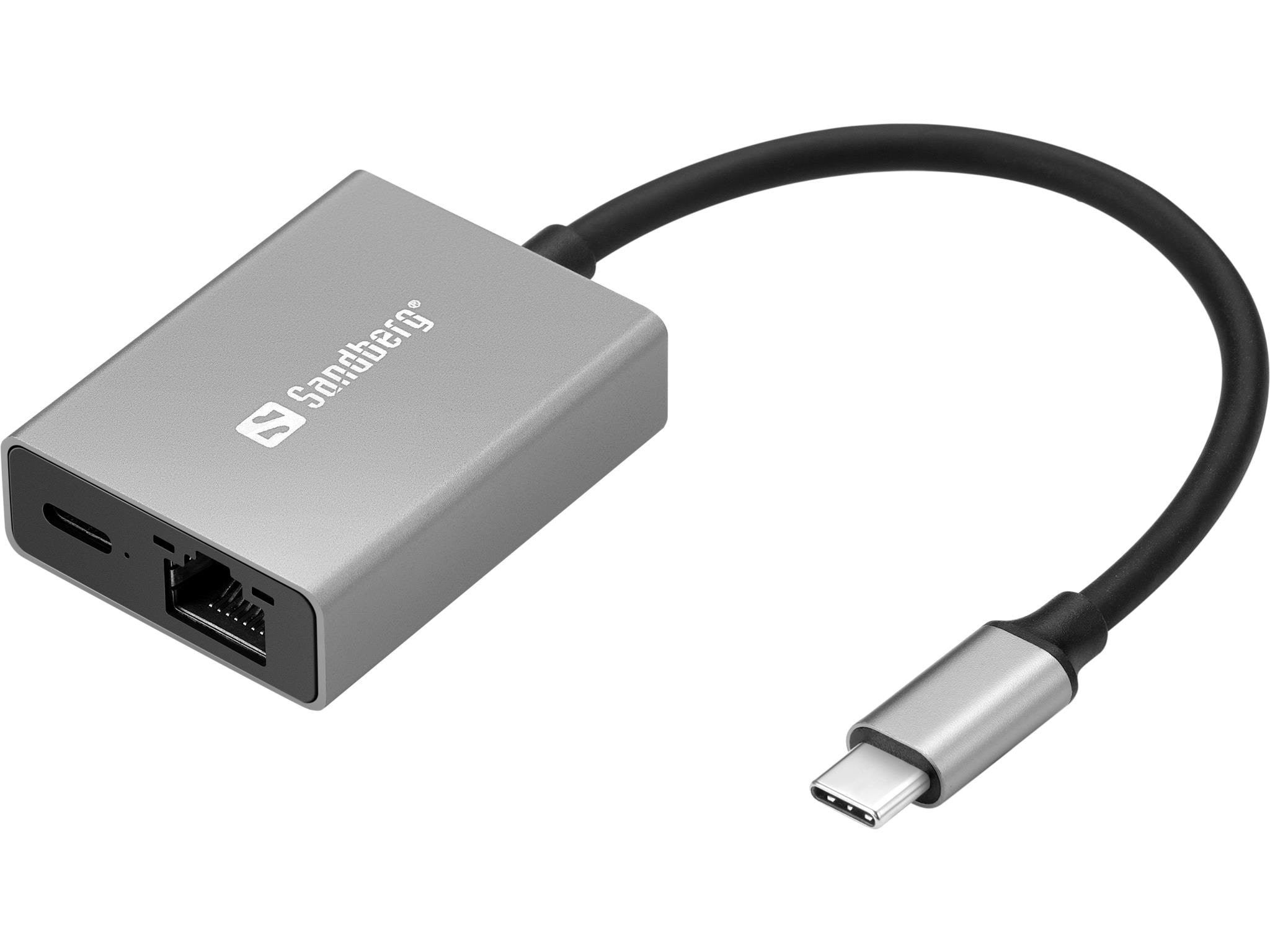 Sandberg Usb-c Gigabit Network Adapter (With PD) - Netzwerkadapter Netzkarte Druckserver Usw 136-60