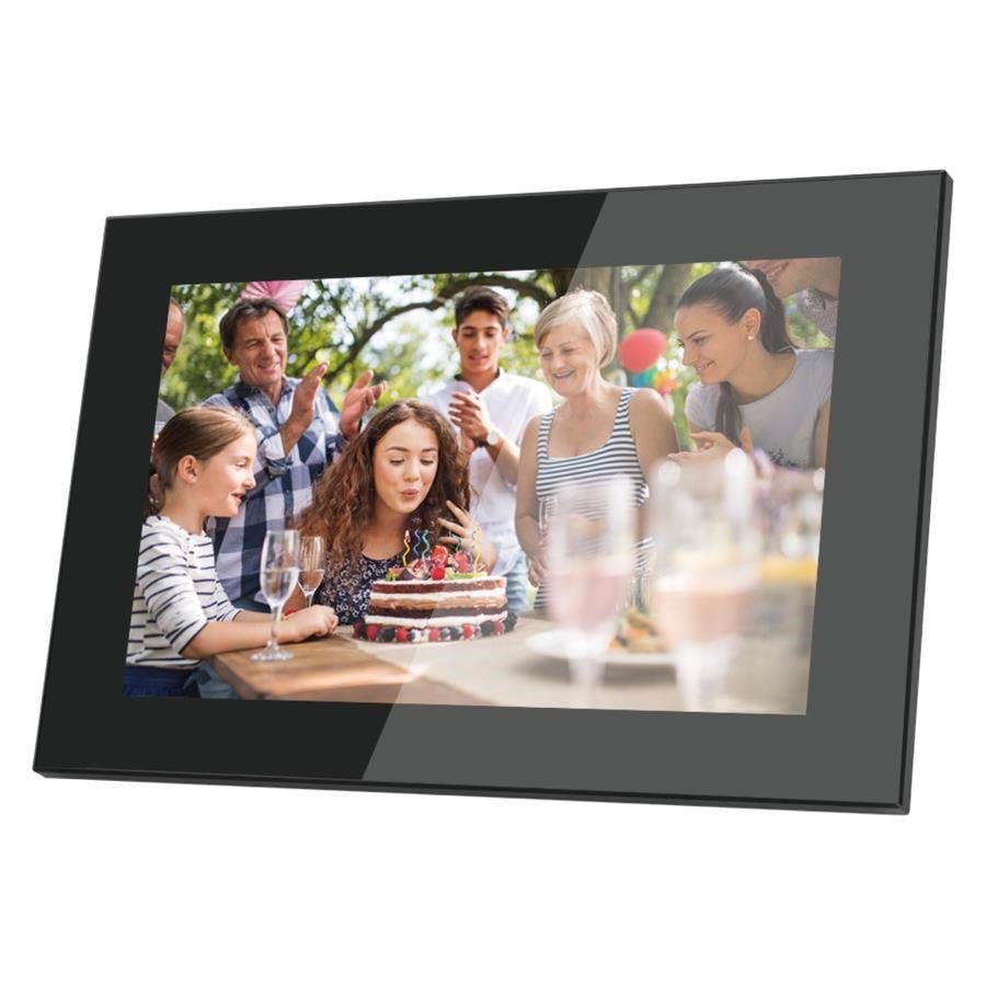Lippa Frameo Digital Picture Frame 10" in Glass - Black - Digitale Bilderrahmen Lpfr10gl