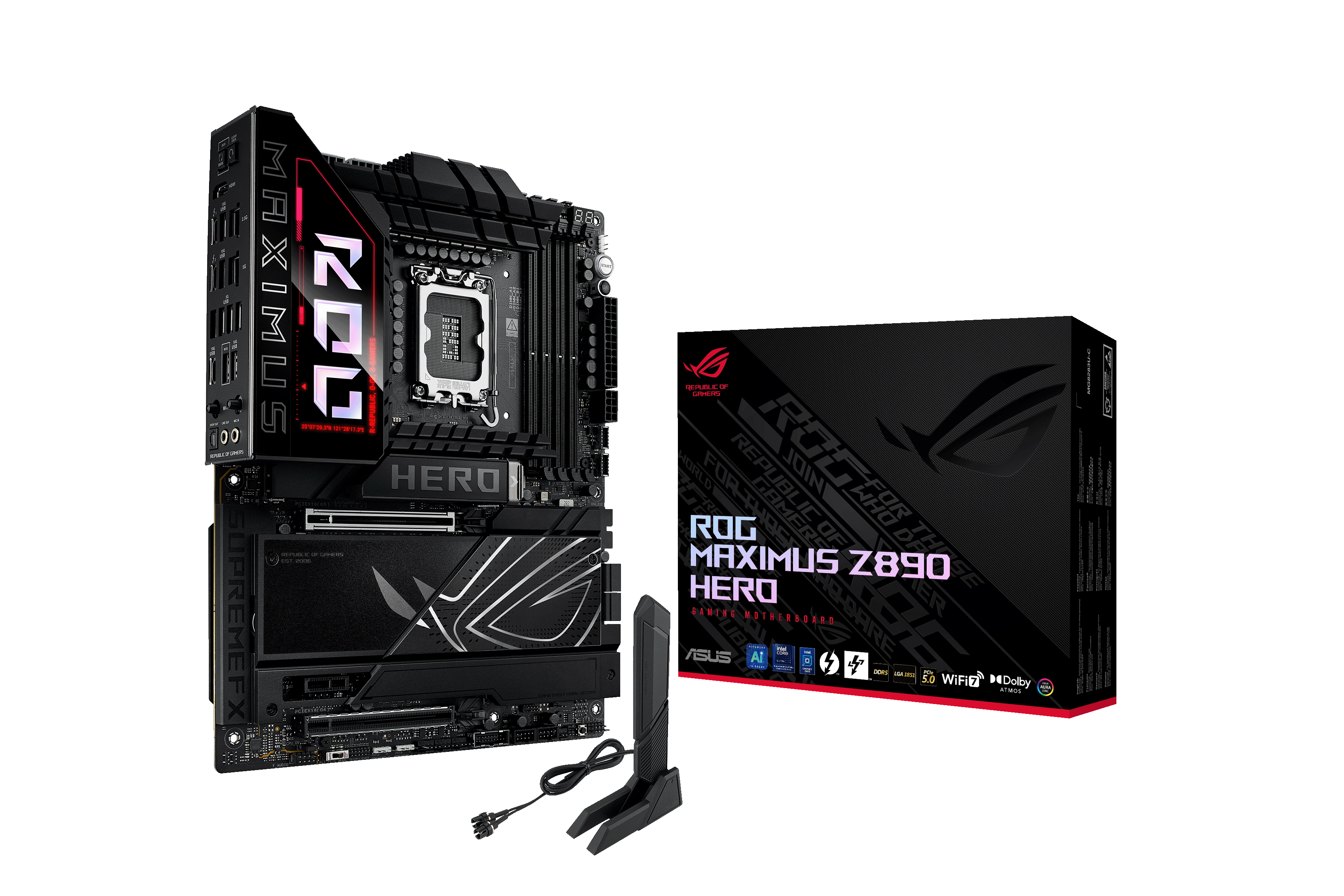 Asus Rog Maximus Z890 Hero Mainboard - Intel Z890 - Intel Lga1851 - Ddr5 Ram - Atx 90mb1id0-m0eay0