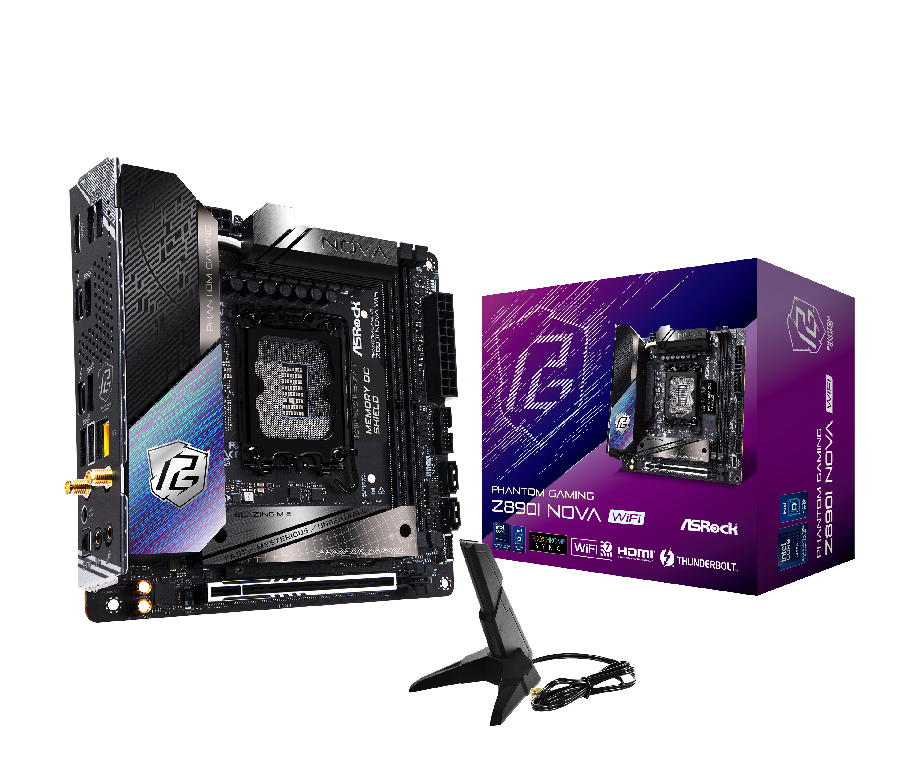 Asrock Z890i Nova Wifi Mainboard - Intel Z890 - Intel Lga1851 - Ddr5 Ram - Mini-itx