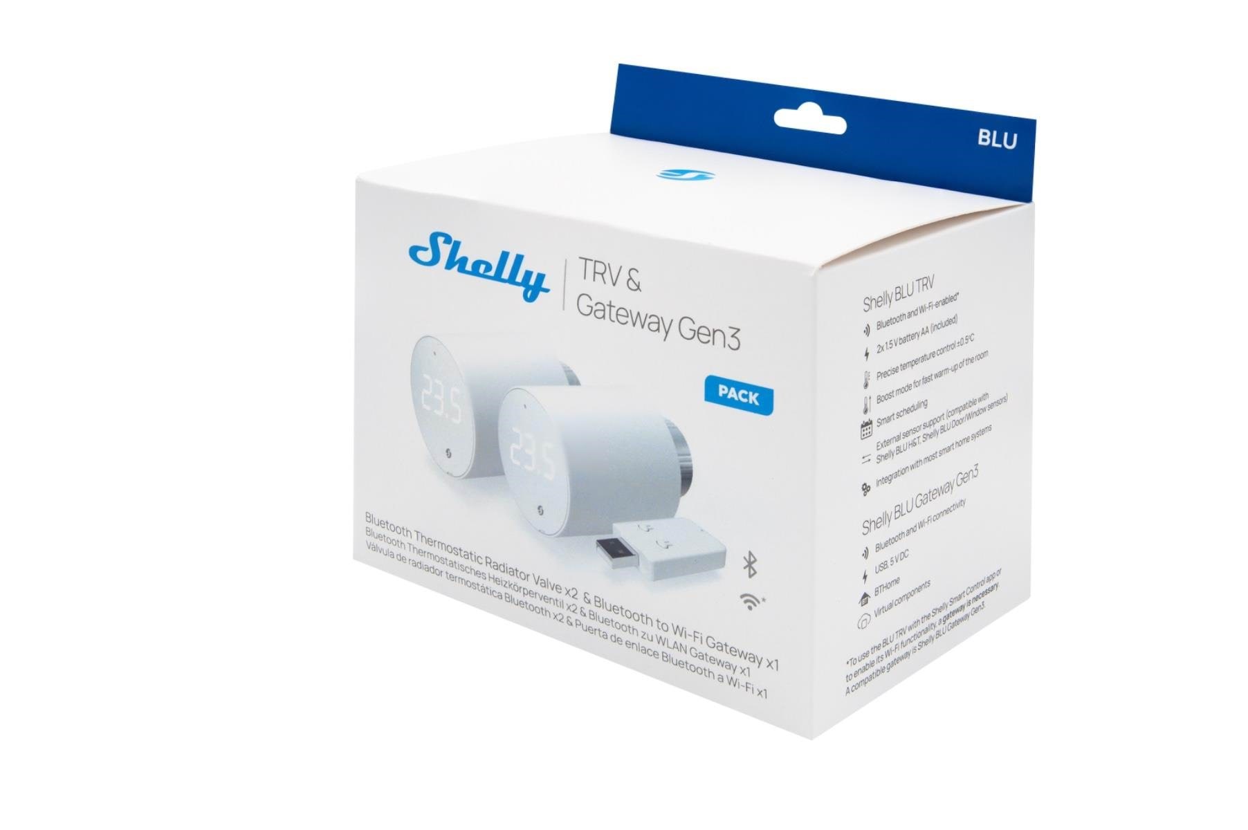 Shelly Blu Trv 2-pack + Blu Gateway Gen3 - Smart Home