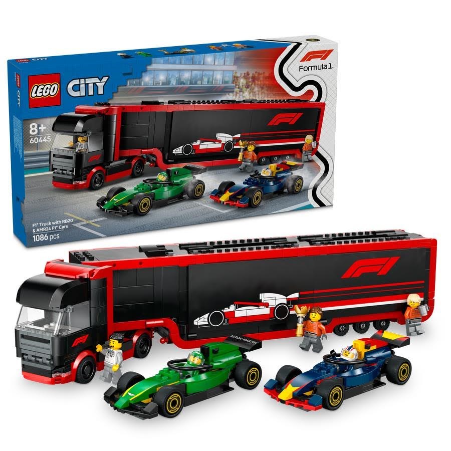 Lego City 60445 F1 Transporter Mit Rb20 & Amr24 F1 Rennautos