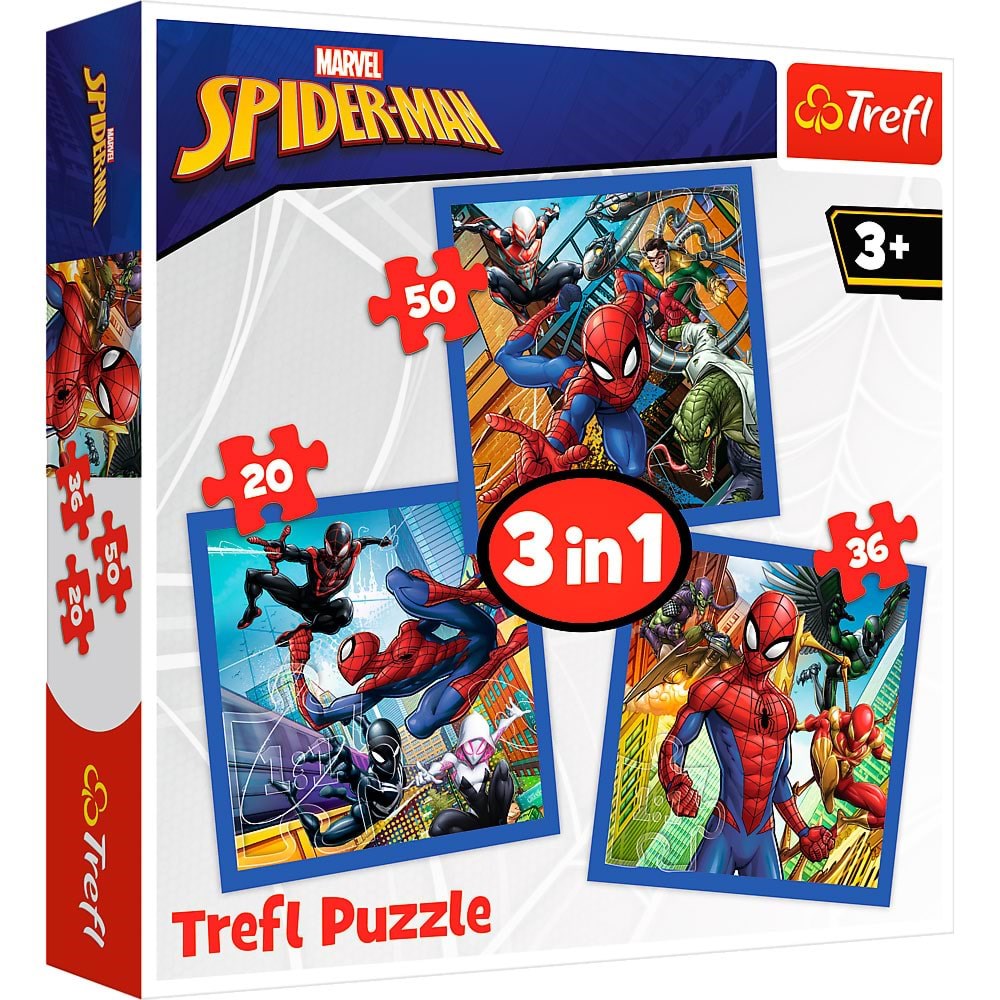 Trefl Puzzle - Spider-man - Spider Force (3in1) 2D Puzzles Tfl34841