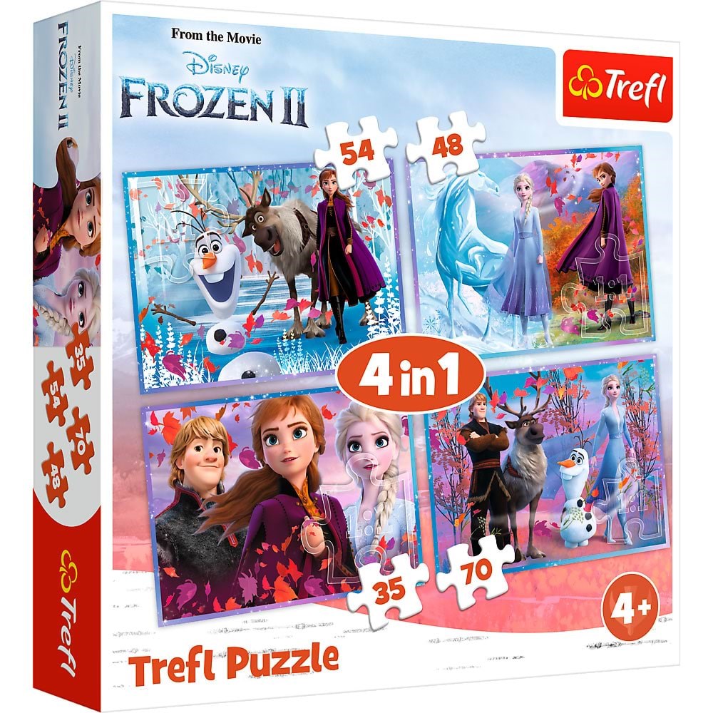 Trefl Puzzle - Frozen - Journey Into The Unknown (4in1) 2D Puzzles