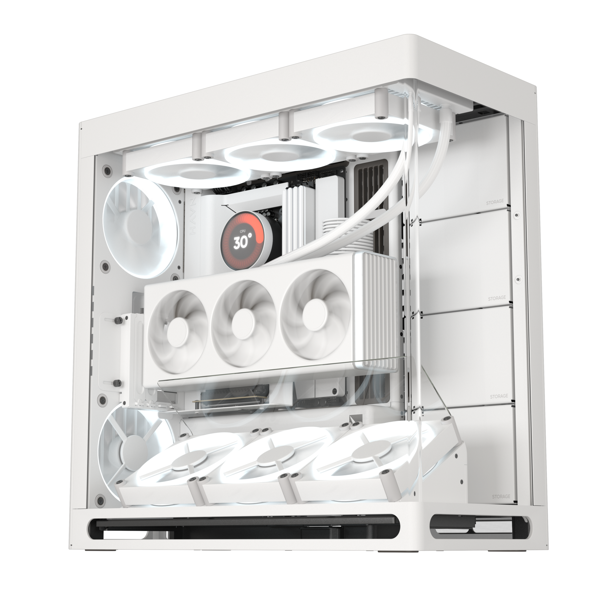 Havn HS 420 Vgpu White - Gehäuse - Miditower - Weiß - Gehaeuse Hvn-ca-hs420-07