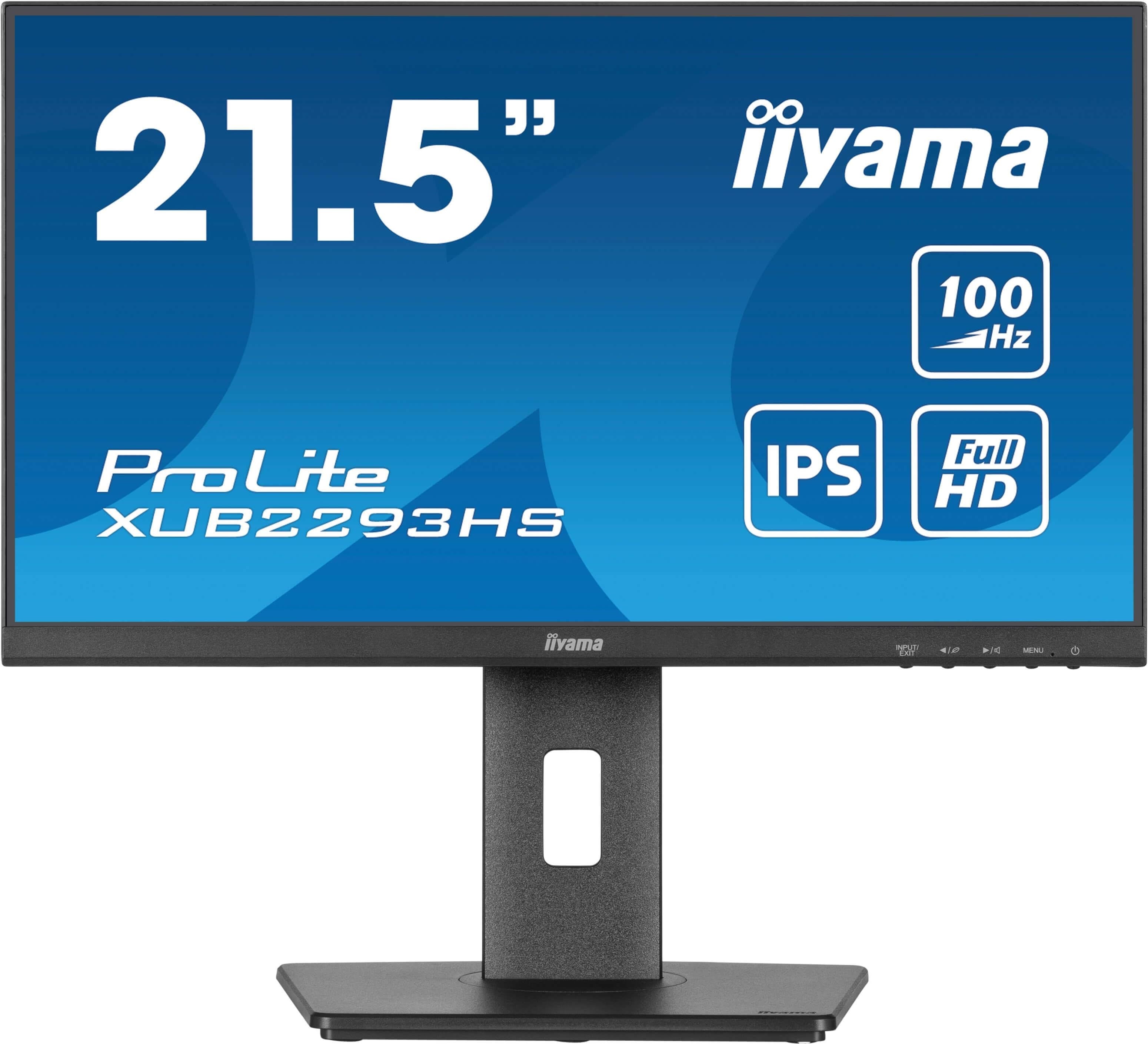 21" Iiyama Prolite Xub2293hs-b6 - 1920x1080 (Fhd) - 100hz - Ips - Bildschirm Black