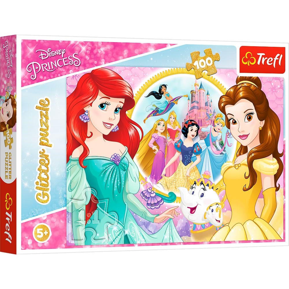 Trefl Puzzle - Princess - Glitter - Memories of Bella And Ariel (100 Pieces) 2D Puzzles