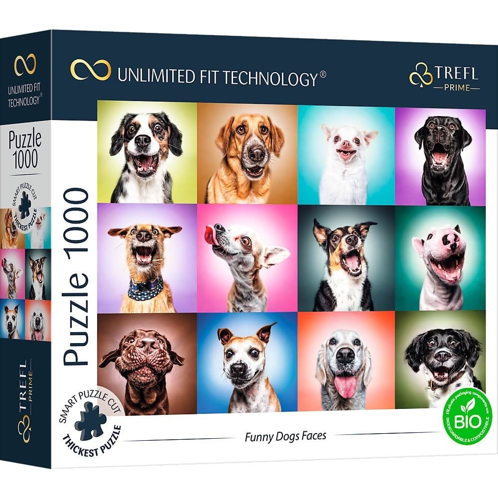 Trefl Puzzle - Unlimited Fit - Funny Dogs Faces (1000 Pieces) 2D Puzzles Tfl10706