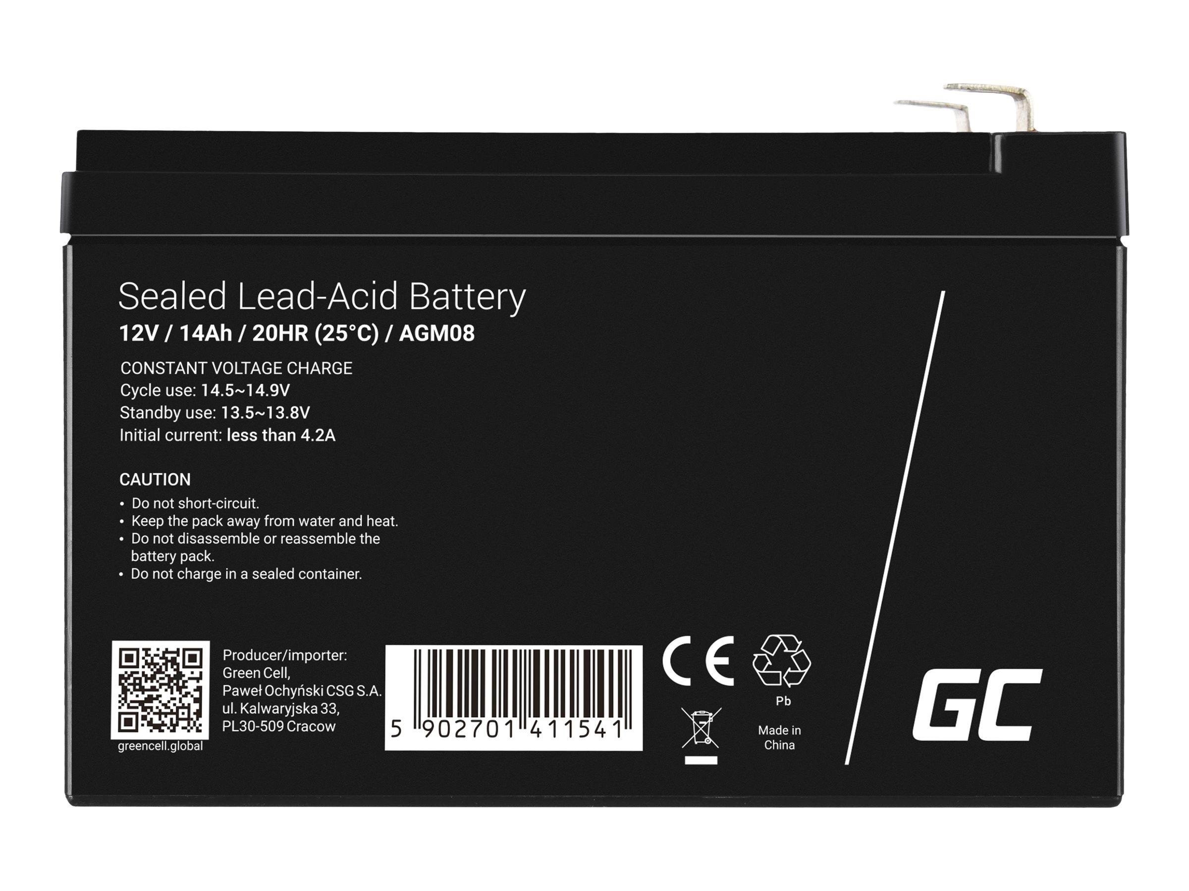 Green Cell Agm08 Agm 12v/14ah Gel Deep Cycle - Usvs