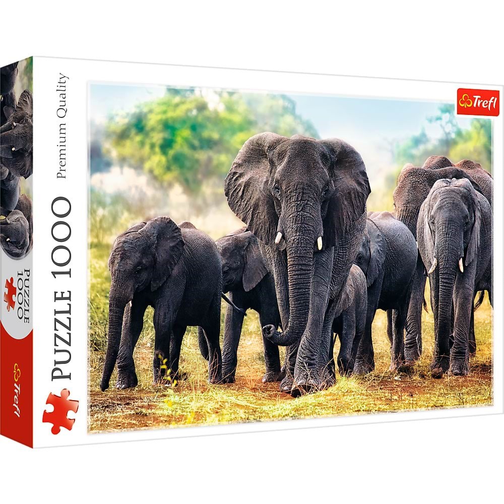Trefl Puzzle - African Elephants (1000 Pieces) 2D Puzzles Tfl10442