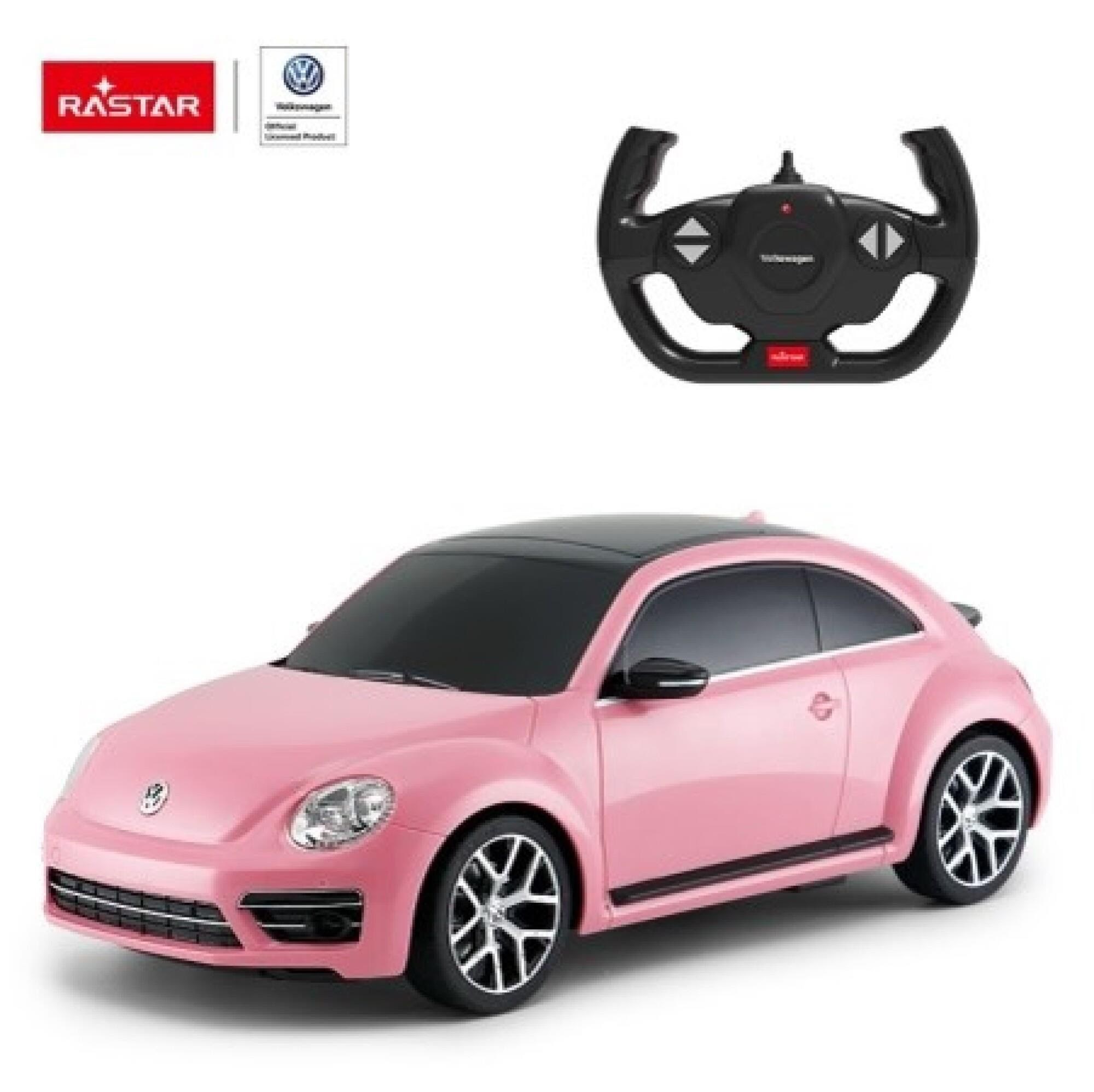 Rastar R/c 1:14 Volkswagen Beetle Pink/yellow/green 30 cm - Ferngesteuert 78000
