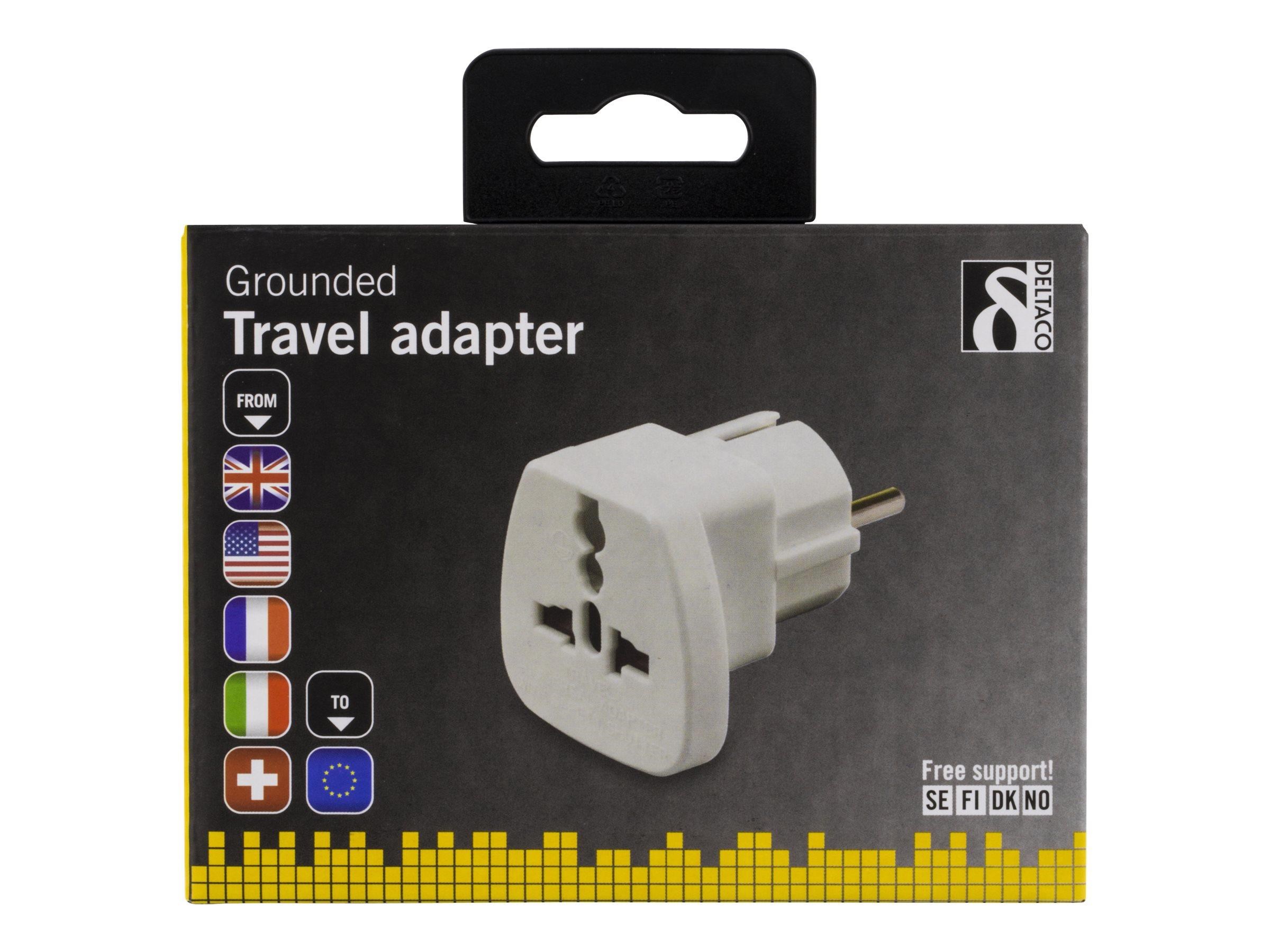 Deltaco Travel Adapter Uk/us/italy/switzerland - EU 250v - Andere Kabel