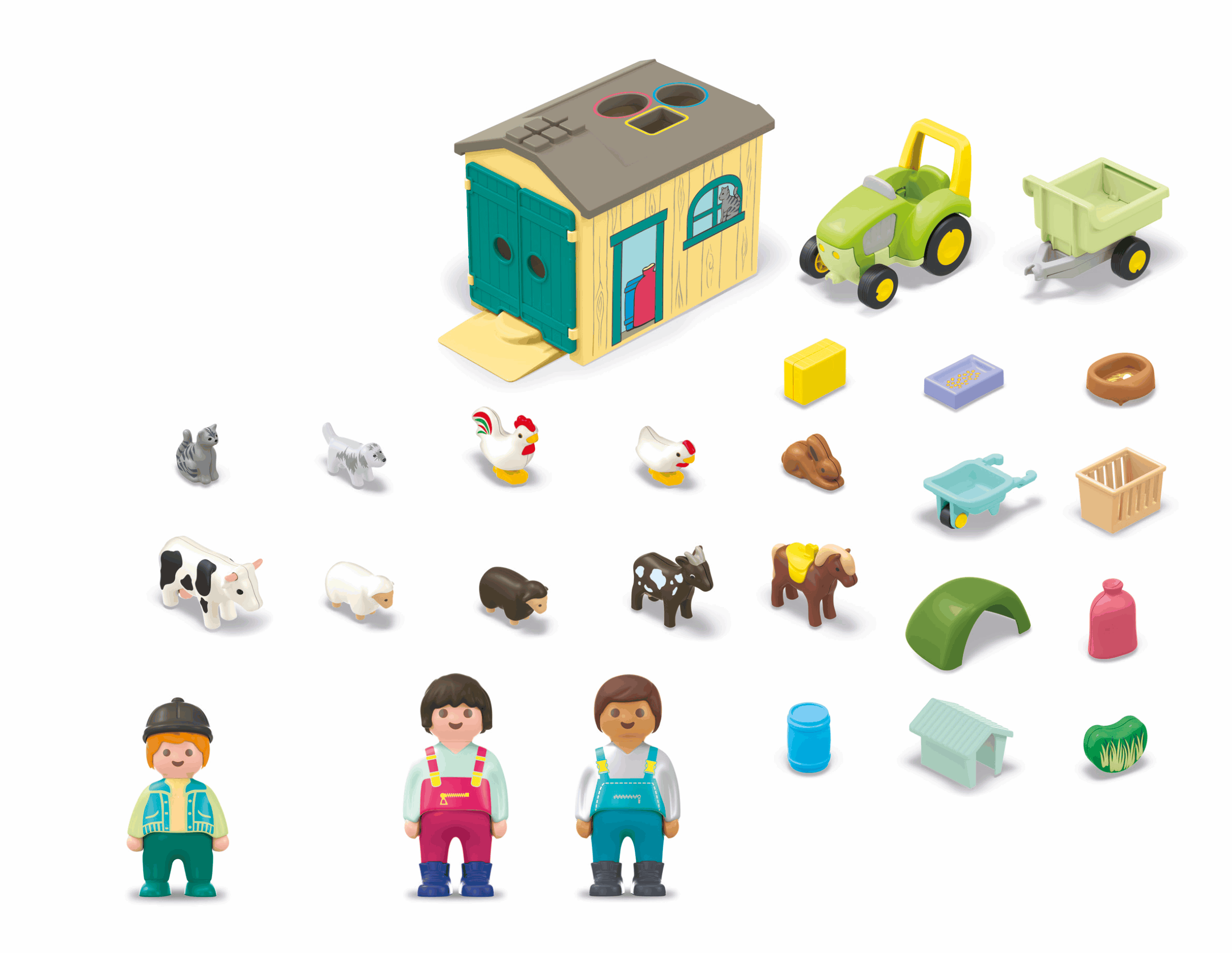 Playmobil Junior - Junior Bauernhof-abenteuer Mit Traktor, Anhänger Und Tierfreunden 71656