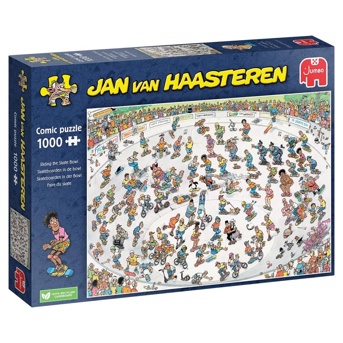 Jan Van Haasteren Riding The Skate Bowl (1000) - Puzzle