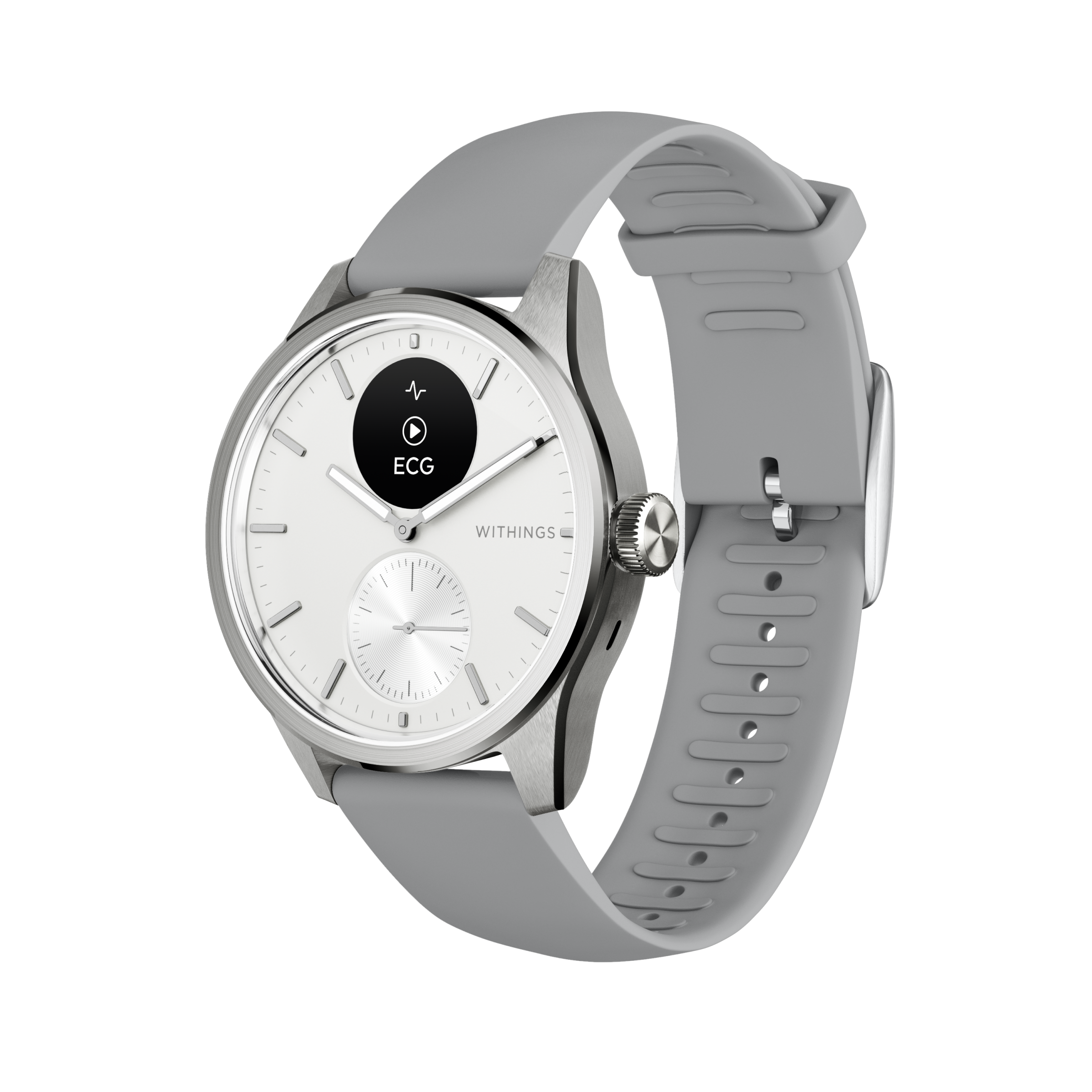 Withings Scanwatch 2 - 42 mm - White - Smartwatches Pulsuhren Sportuhren Schrittzaehler