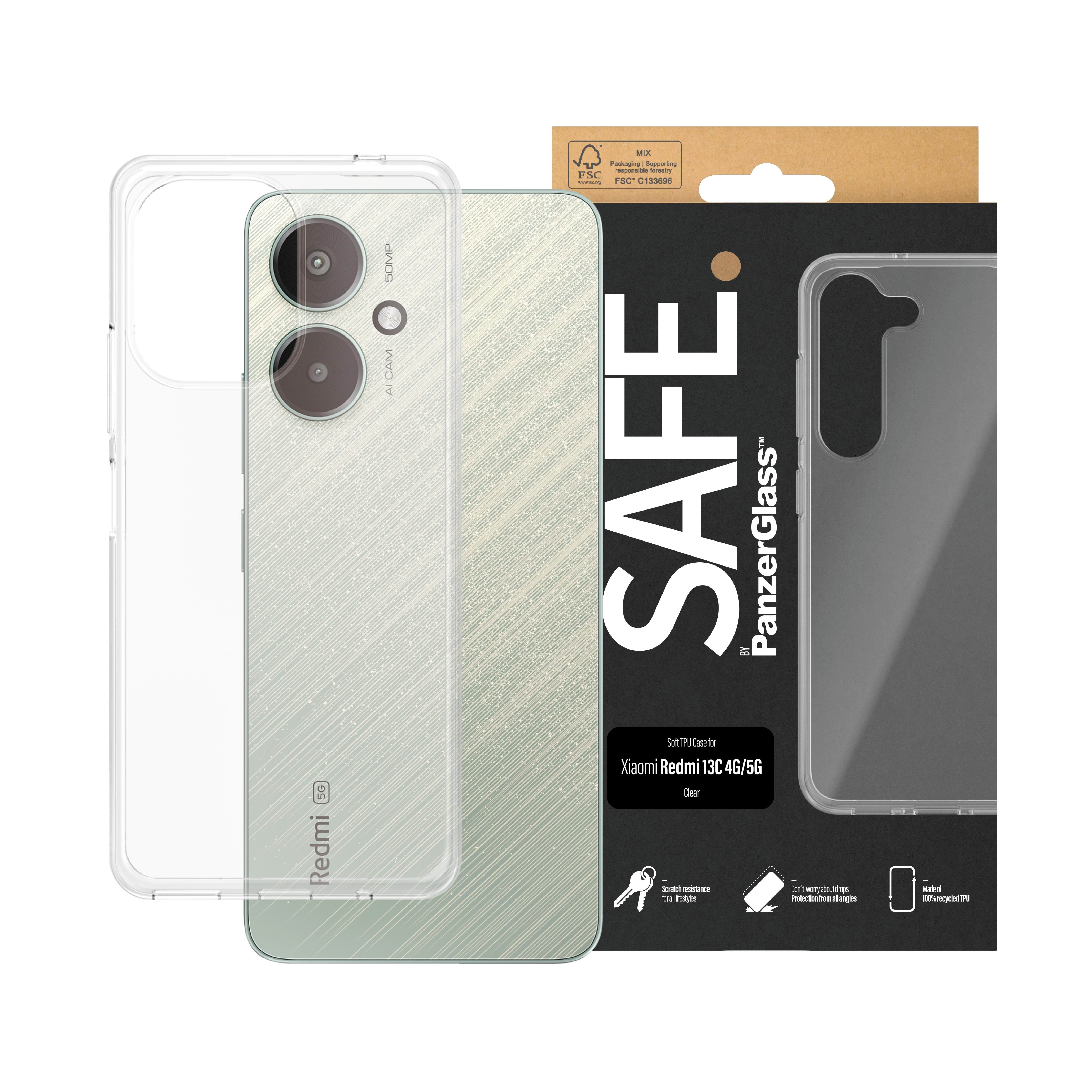 Safe by Panzerglass Tpu Case For Xiaomi Redmi 13c - Handys Cover Cases