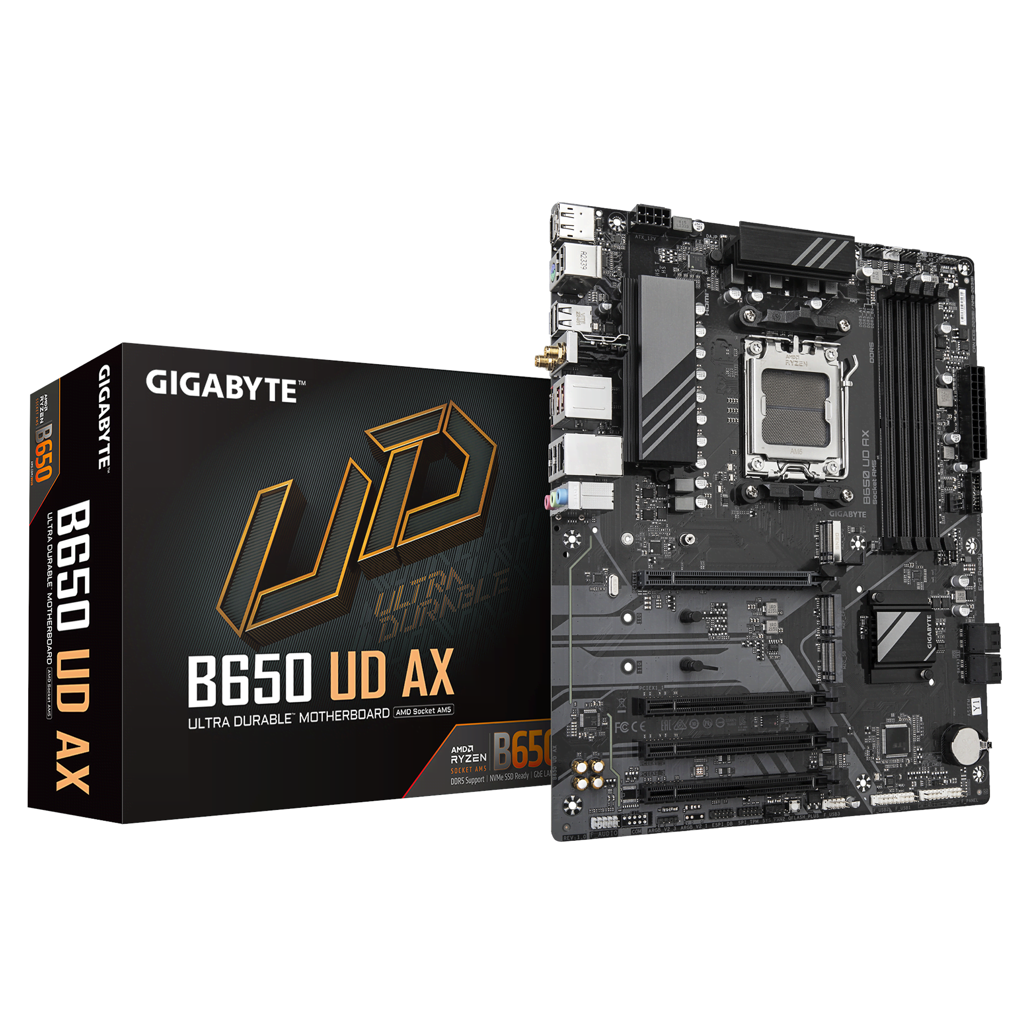 Gigabyte B650 UD AX Mainboard - Amd B650 - Amd Am5 - Ddr5 Ram - Atx