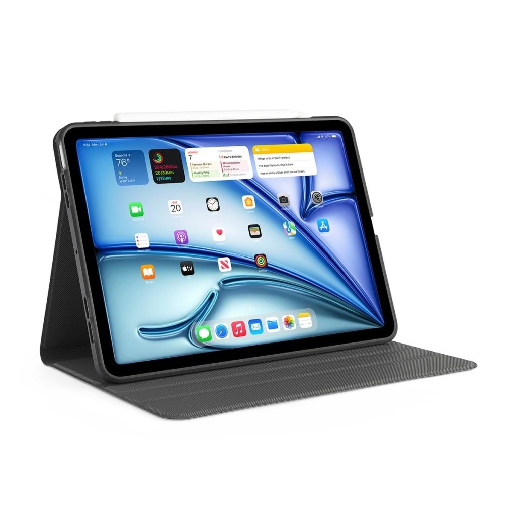 Pipetto Origami No5 Rotating Folio Case - Black - Ipad Air 13" 2024/2025/2026 - Tablets Cover Case