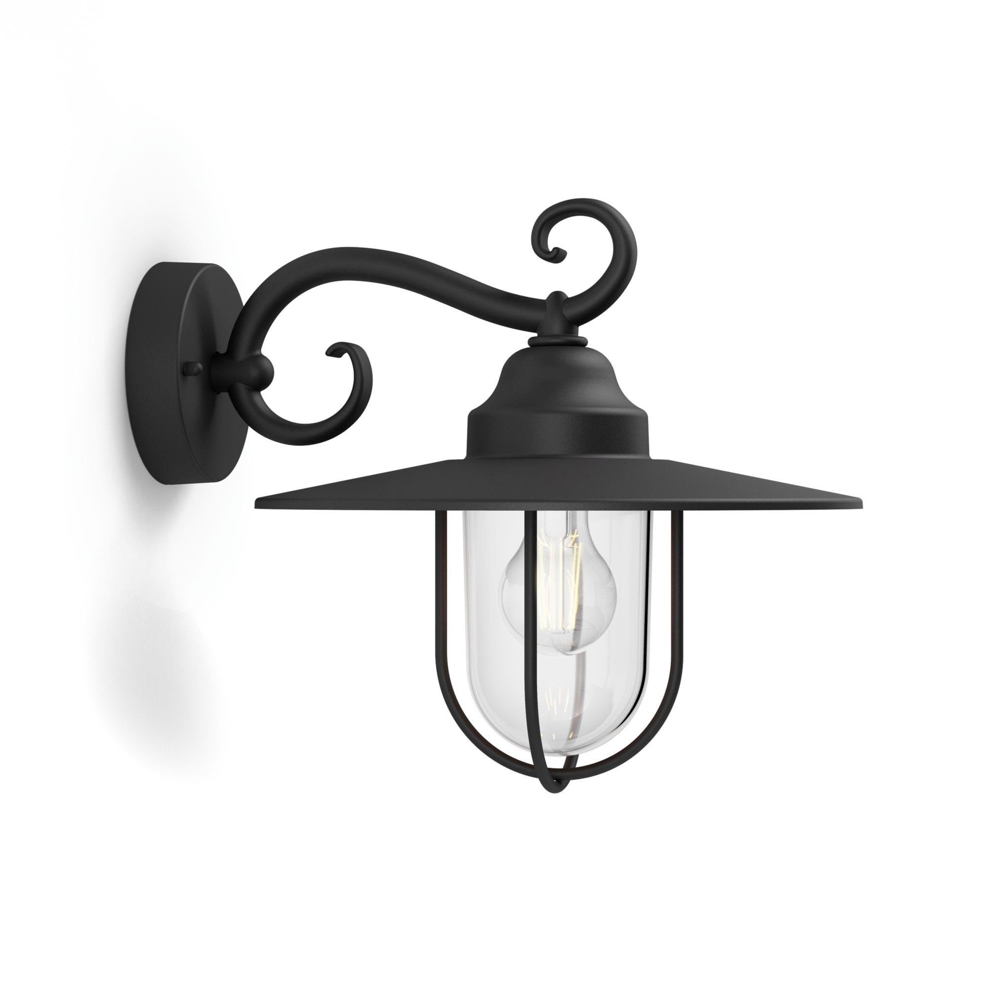 Philips Pasture Wall Lantern Black 1x60w 230v - Lampen 915005308801