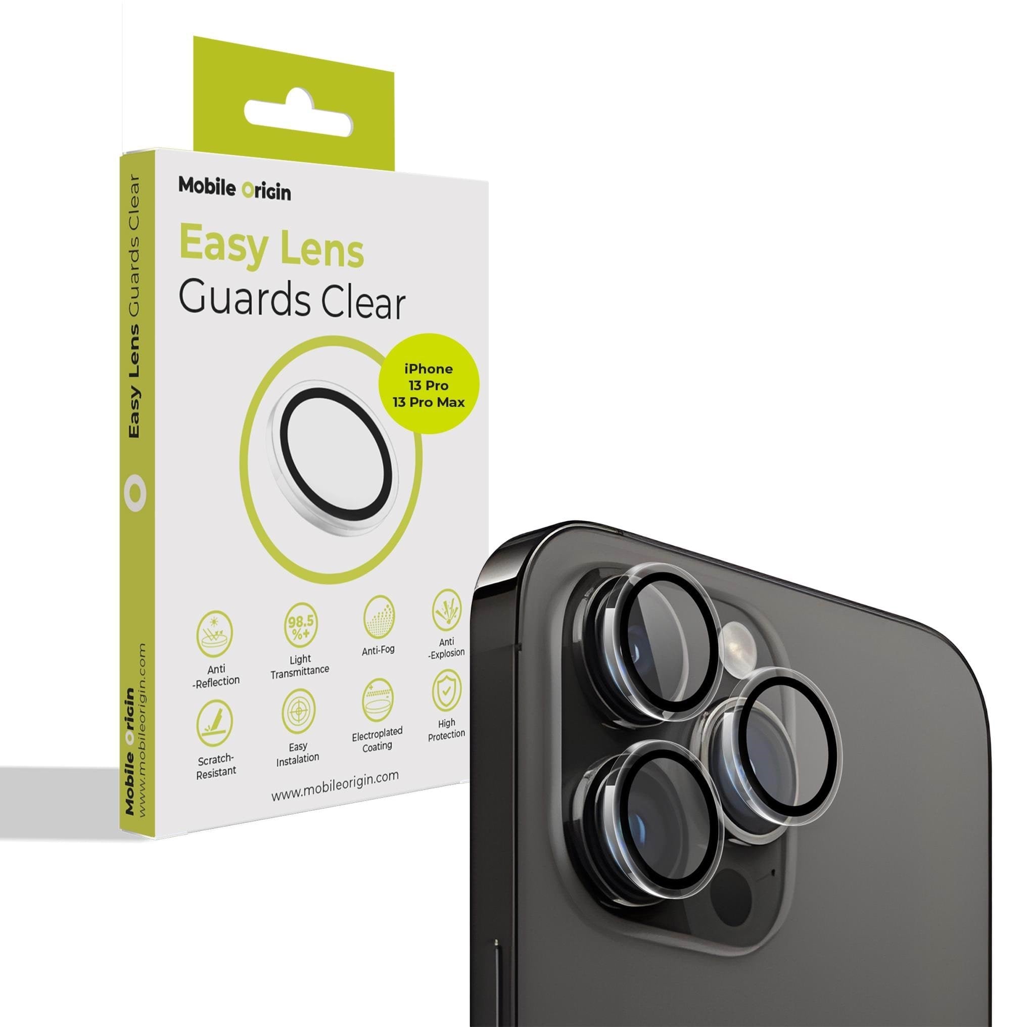 Mobile Origin Easy Lens Guards - Clear - Iphone 13 Pro/13pro Max - Handys Anderes Zubehoer