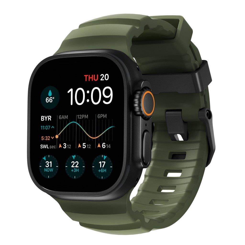 Nomad Rocky Point Band - 45mm | Forest| Black Hardware - Smartwatch Accessories