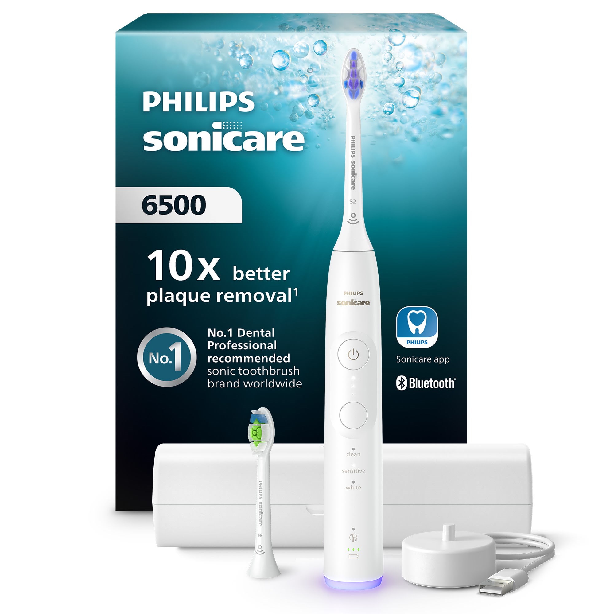Philips Elektrische Zahnbürste Sonicare 6500 Series Hx7410/02 - Tooth Brush - White - Elektrische Zahnbuersten