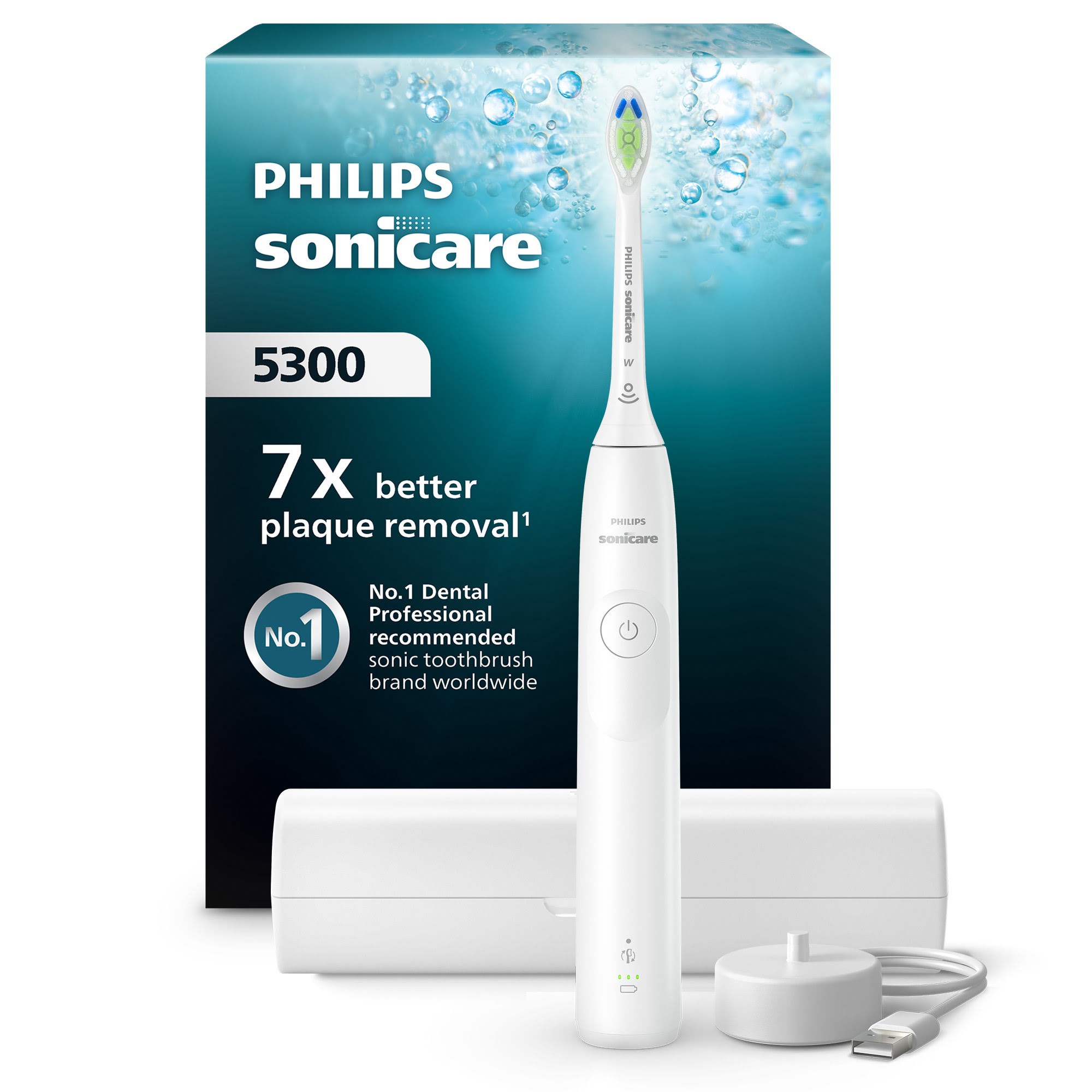 Philips Elektrische Zahnbürste Sonicare 5300 Series Hx7108/02 - White - Elektrische Zahnbuersten