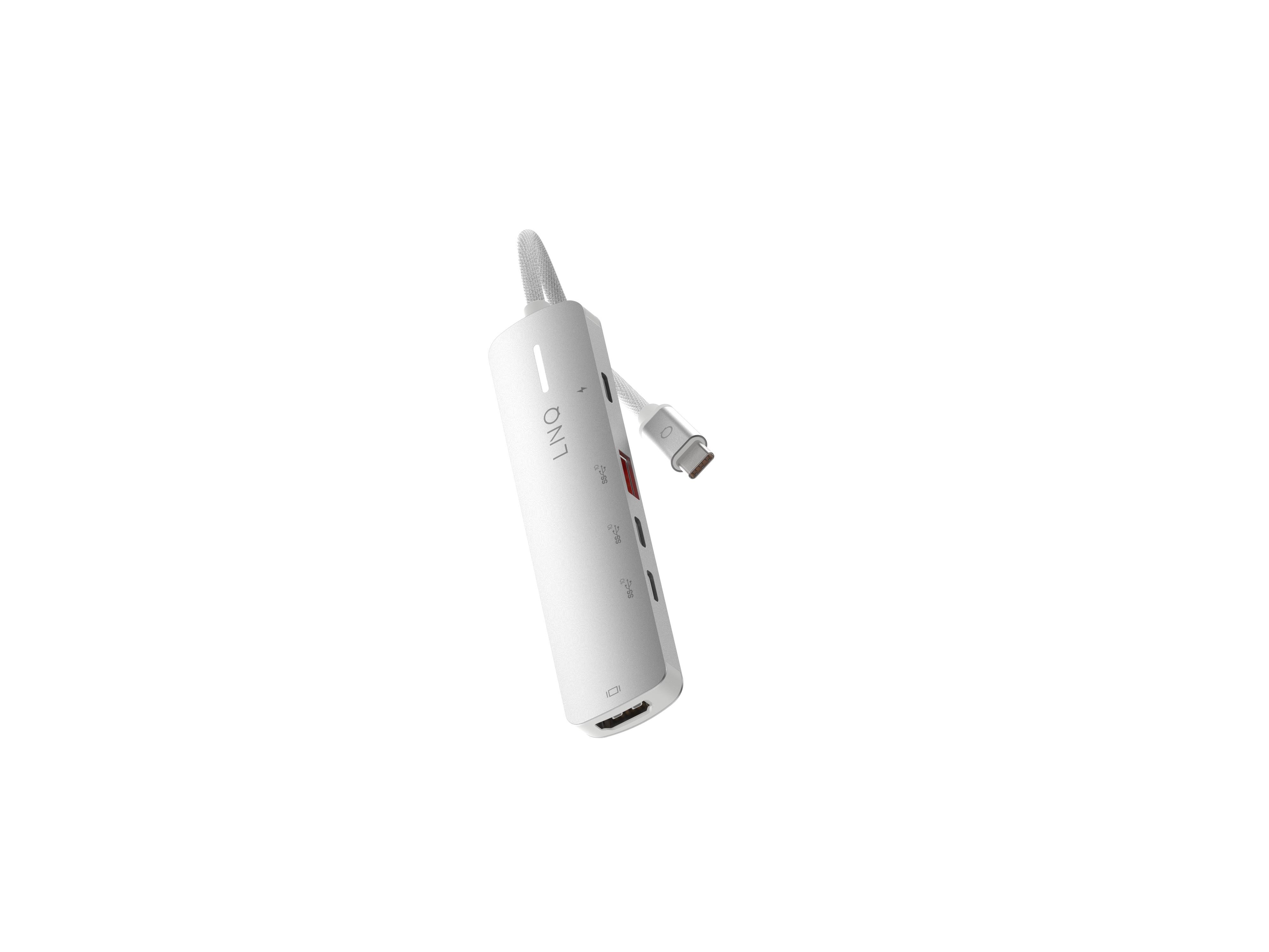 Linq 5in1 Pro 140w Usb-c Multiport Hub | Space Grey-white - Dockingstationen Lq49051