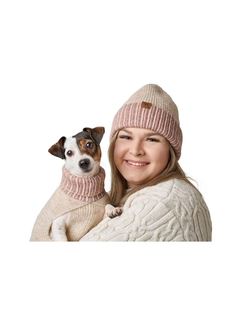Hunter - Dogcoat Odense 35 + Hat Beige/rose - (203534) - Hunde