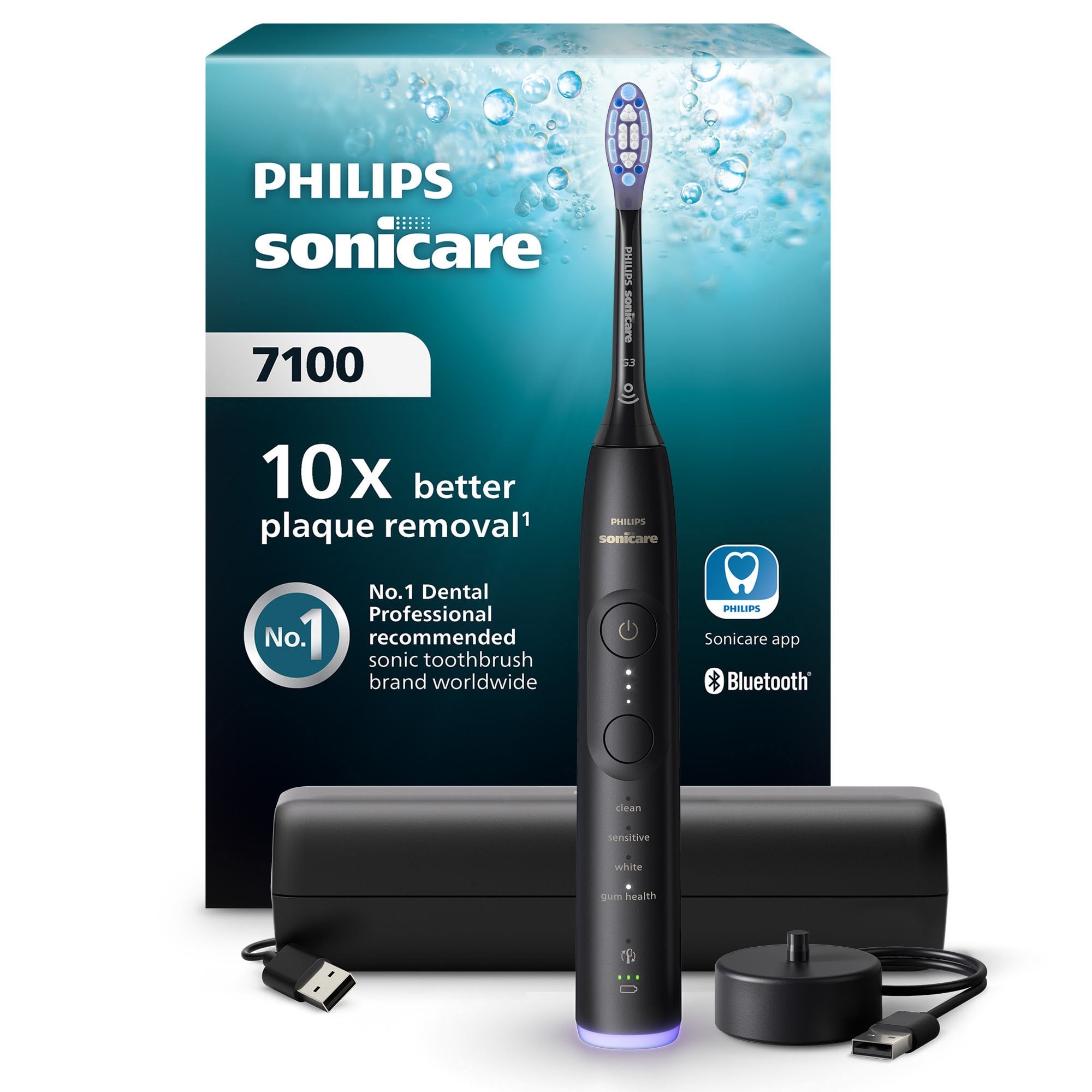 Philips Elektrische Zahnbürste Sonicare 7100 Series Hx7421/01 Black - Elektrische Zahnbuersten