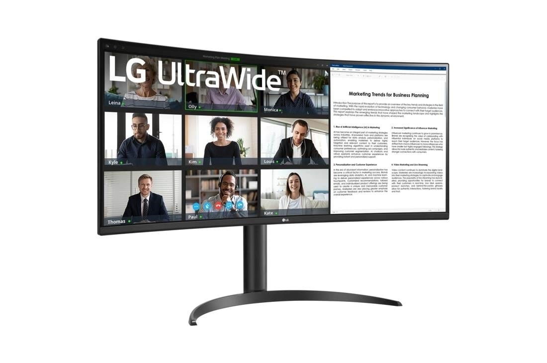 34" LG Ultrawide 34wr55qk-b - 3440x1440 (Uwqhd) - 100hz - VA - 65w Usb-c - Bildschirm