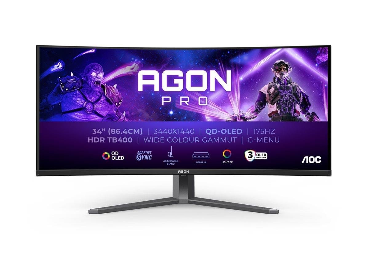 34" Aoc Ag346ucd - 3440×1440 (Uwqhd) - 175 Hz - Qd-oled - Bildschirm Grey