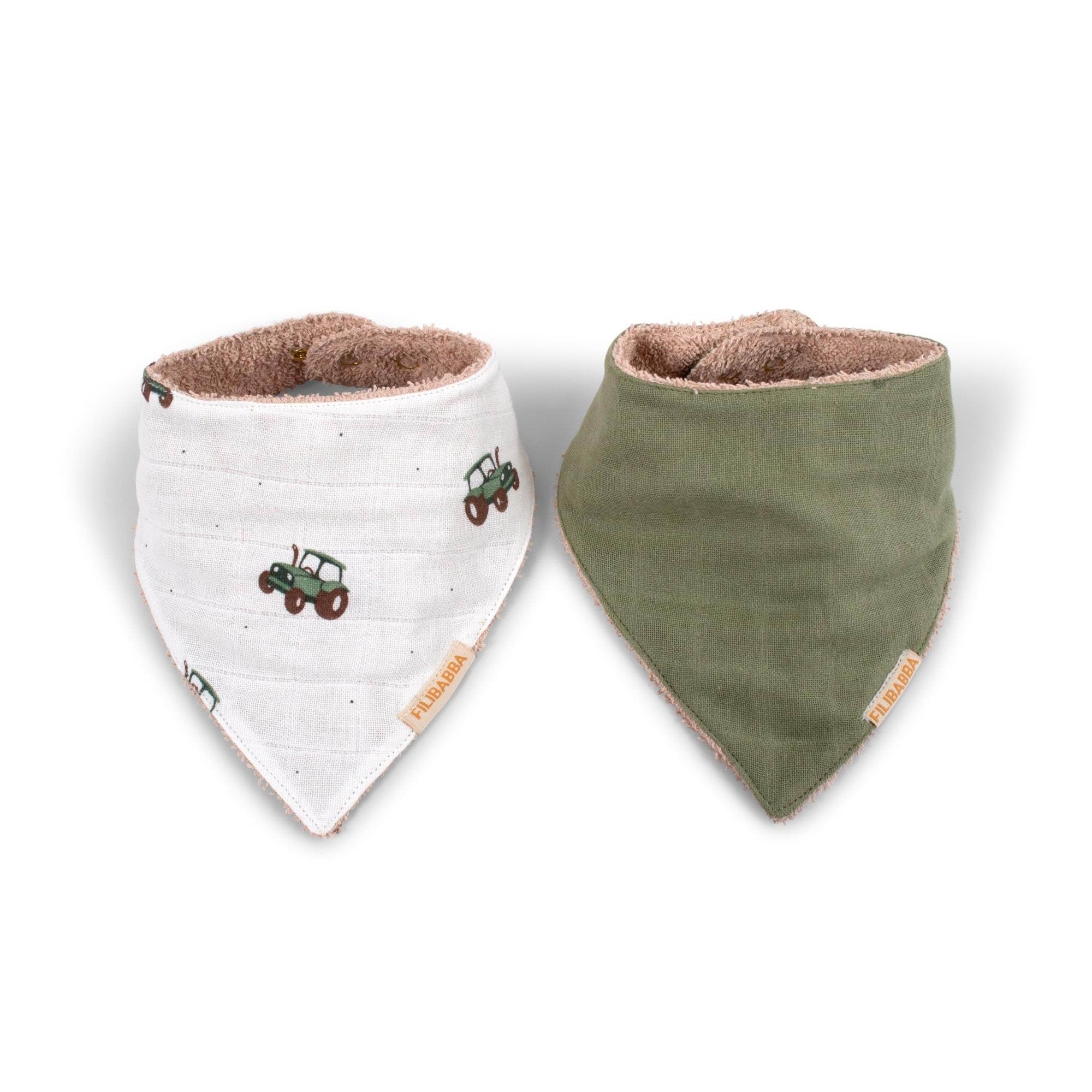Filibabba Bandana-lätzchen 2er-pack - Traktor - Babypflege