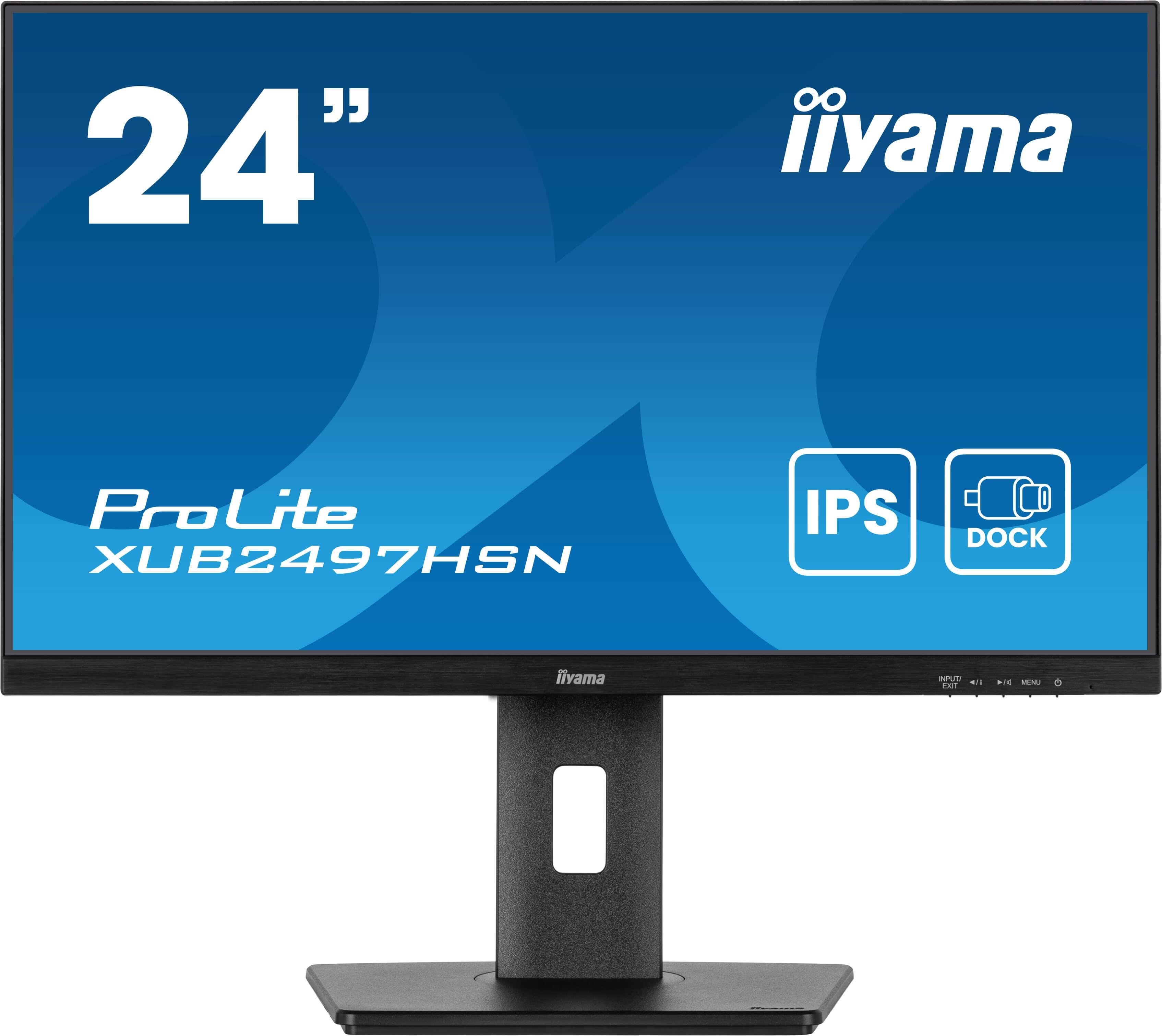 24" Iiyama Prolite Xub2497hsn-b2 - 1920x1080 (Fhd) - 100hz - Ips - 65w Usb-c - Bildschirm
