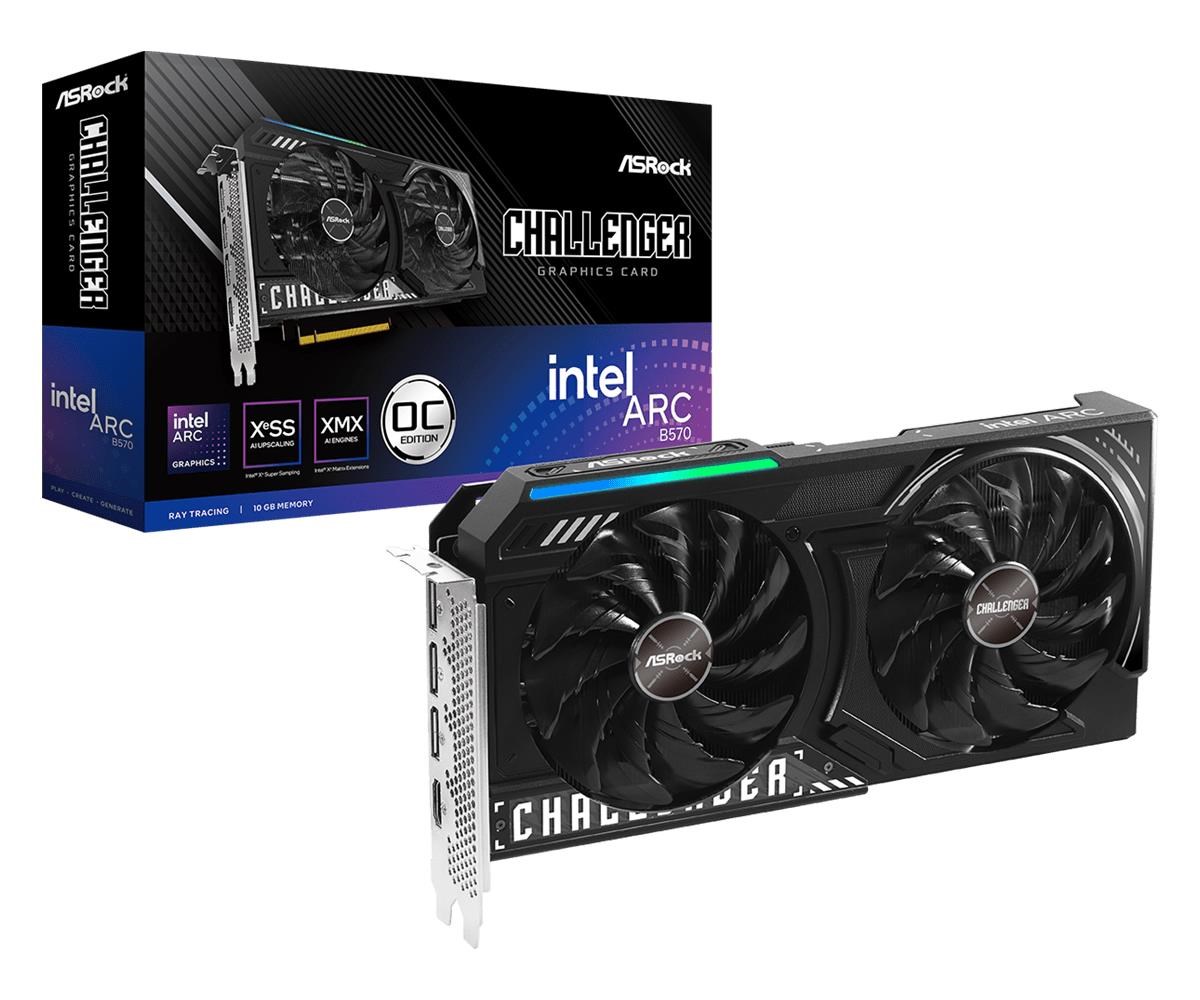 Asrock Arc B570 Challenger OC - 10gb Gddr6 Ram - Grafikkarte 90-ga5kzz-00uanf