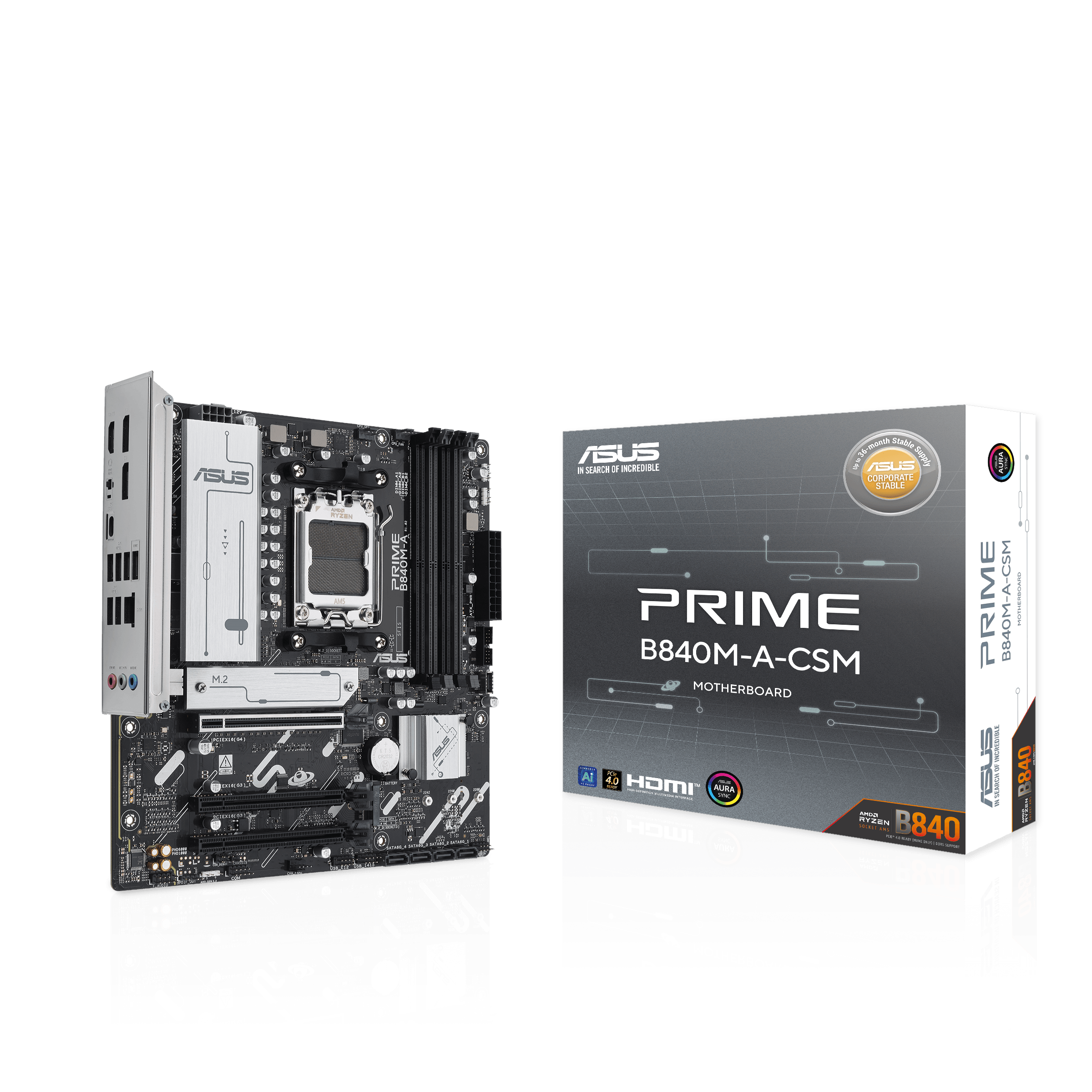 Asus Prime B840m-a-csm Mainboard - Amd B840 - Amd Am5 - Ddr5 Ram - Micro-atx