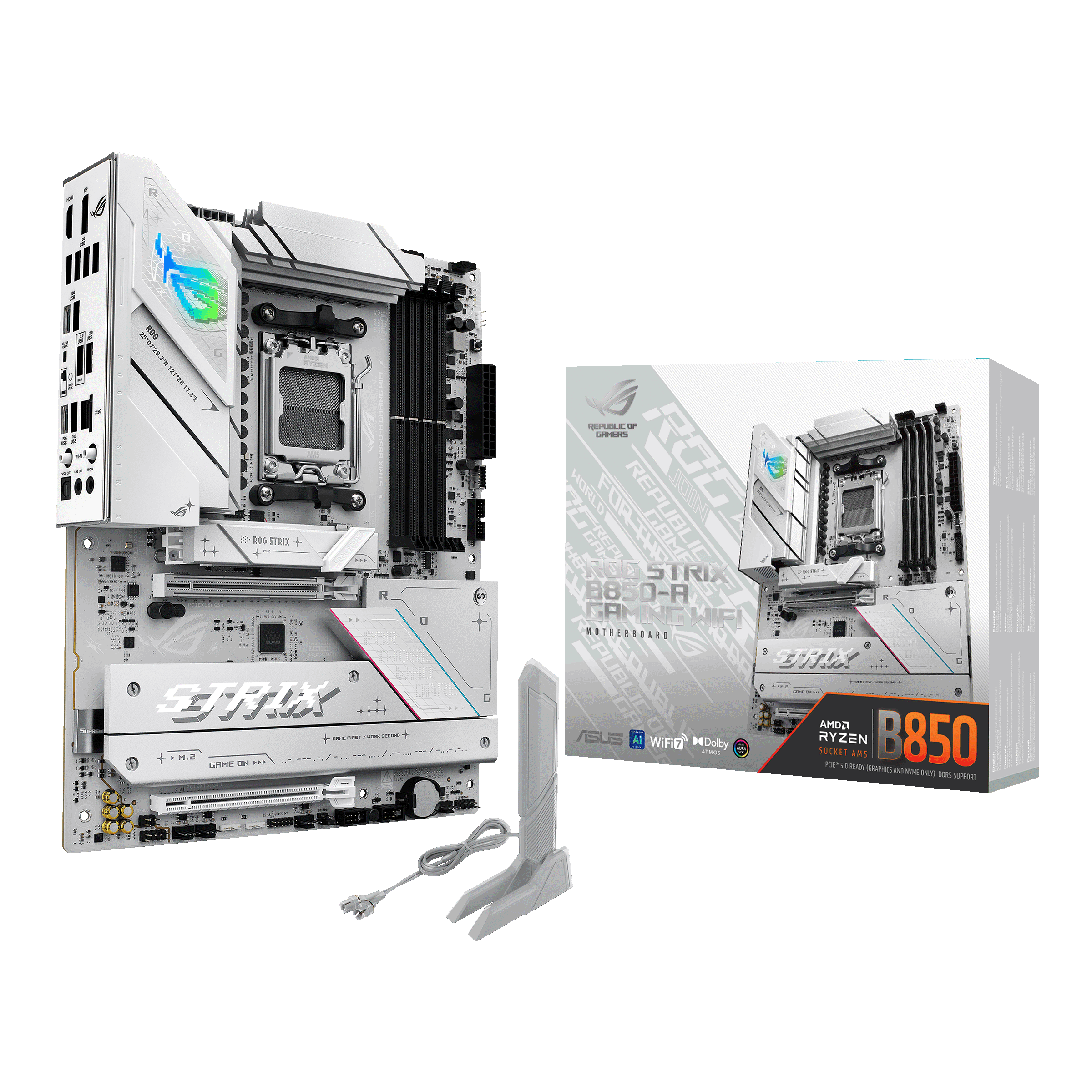 Asus Rog Strix B850-a Gaming Wifi Mainboard - Amd B850 - Amd Am5 - Ddr5 Ram - Atx