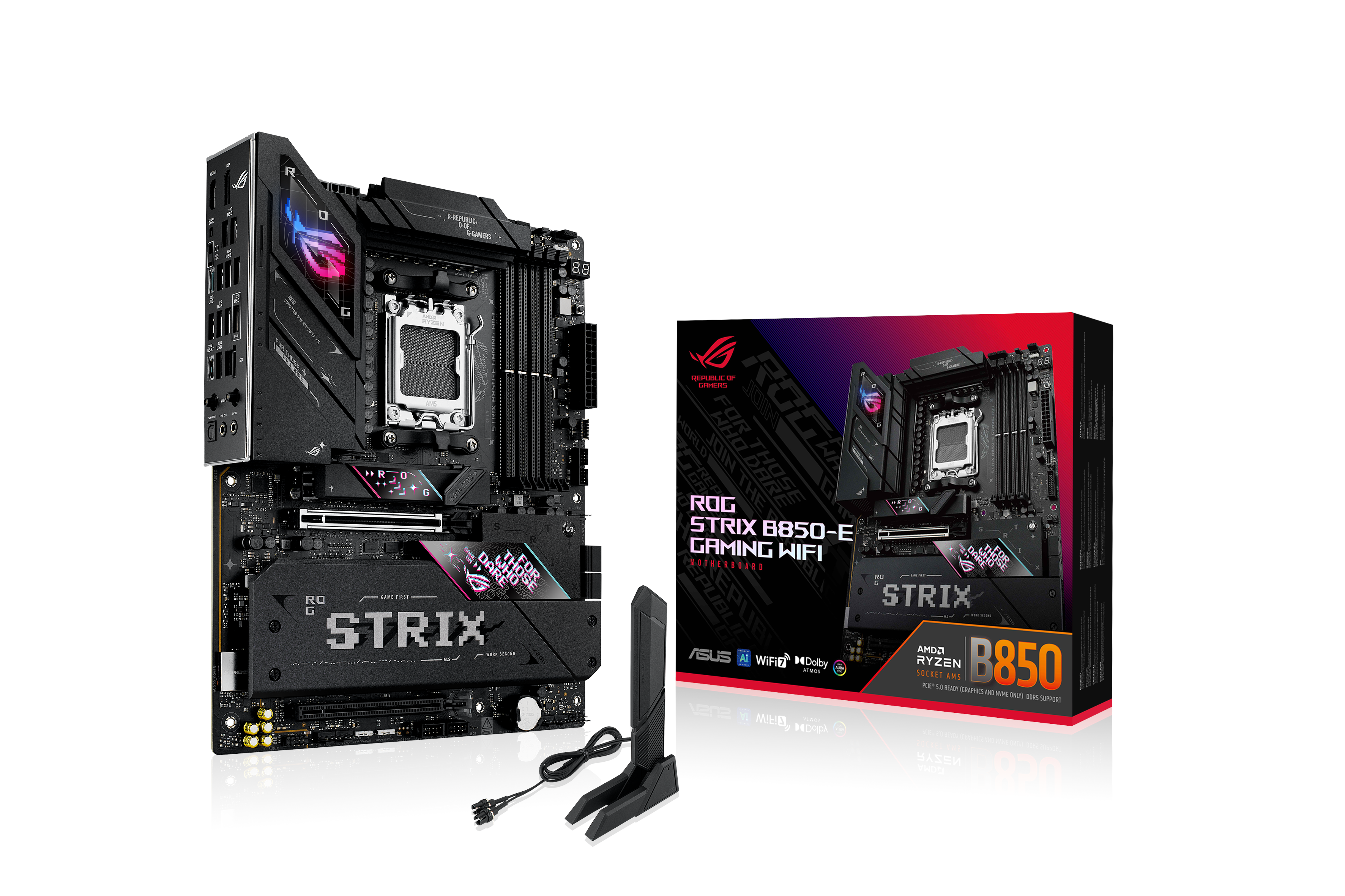 Asus Rog Strix B850-e Gaming Wifi Mainboard - Amd B850 - Amd Am5 - Ddr5 Ram - Atx 90mb1j60-m0eay0